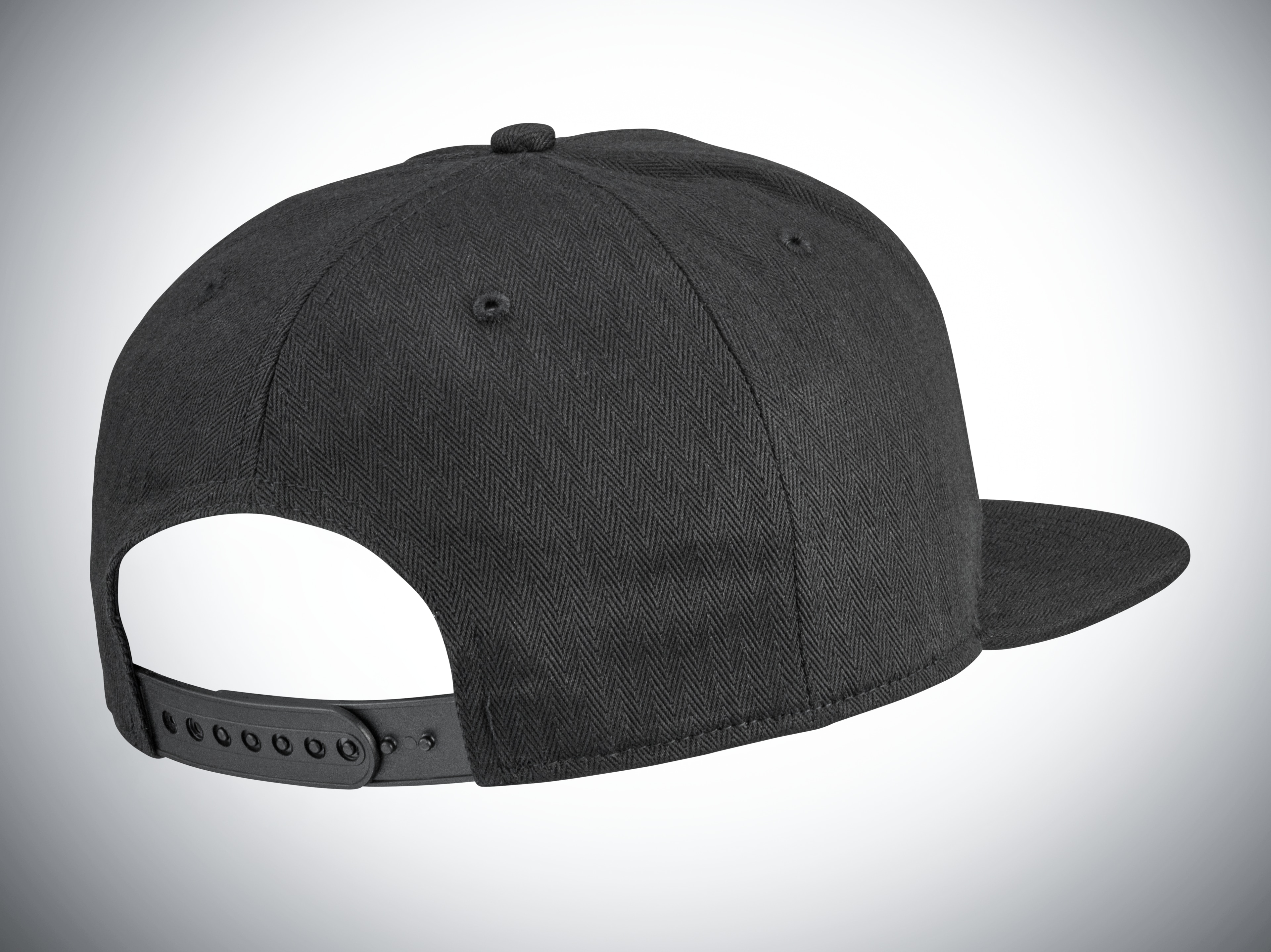 Flat brim cap - black, Cotton (organic)