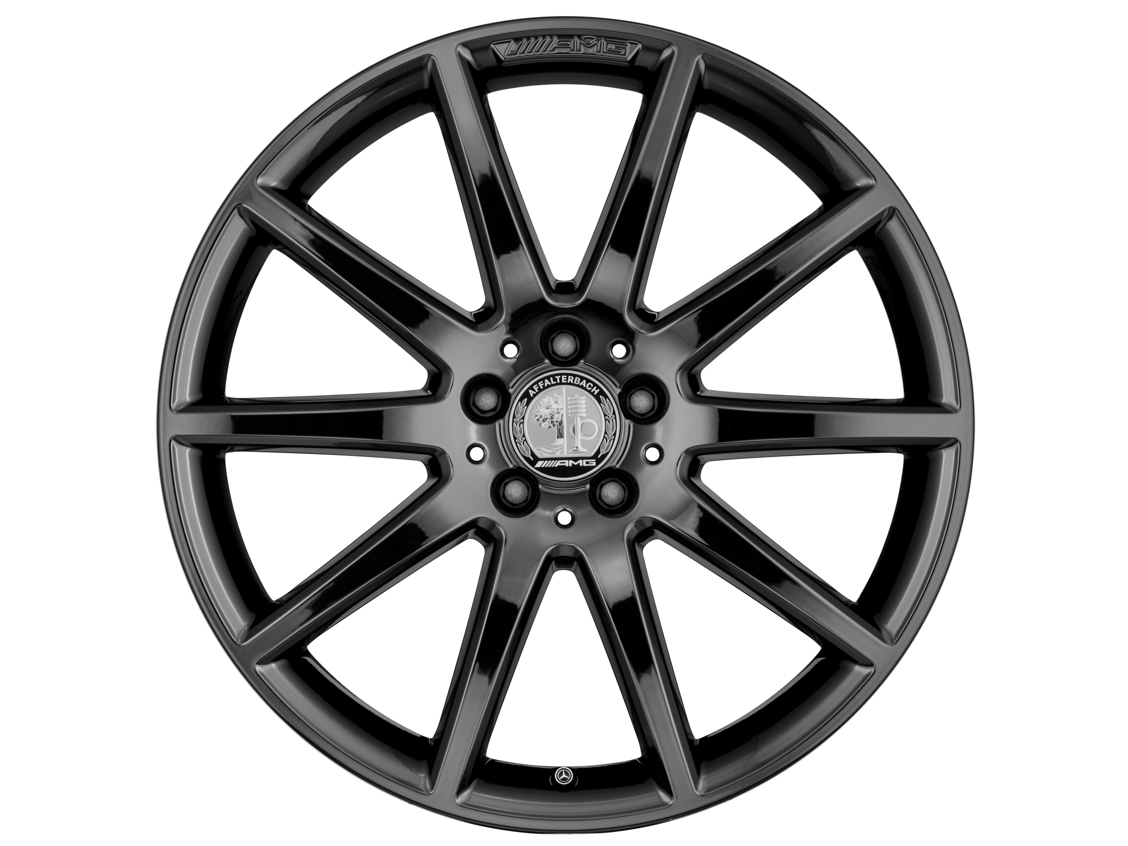 AMG 10-spoke wheel, 50.8 cm (20-inch) - 8 J x 20 ET 43,5, titanium black, high-gloss
