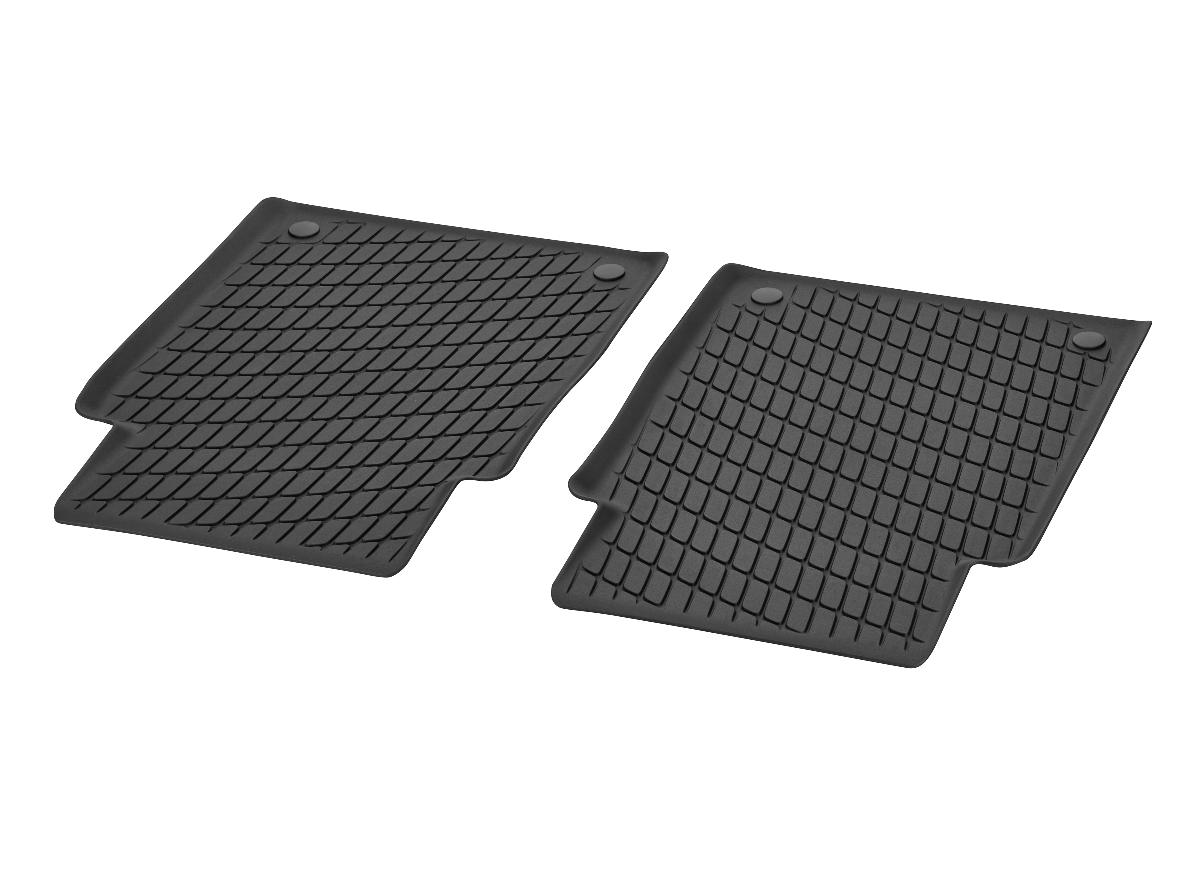 All-season floor mats Dynamic Squares, Rear, Set of 2 - LHD/RHD, black