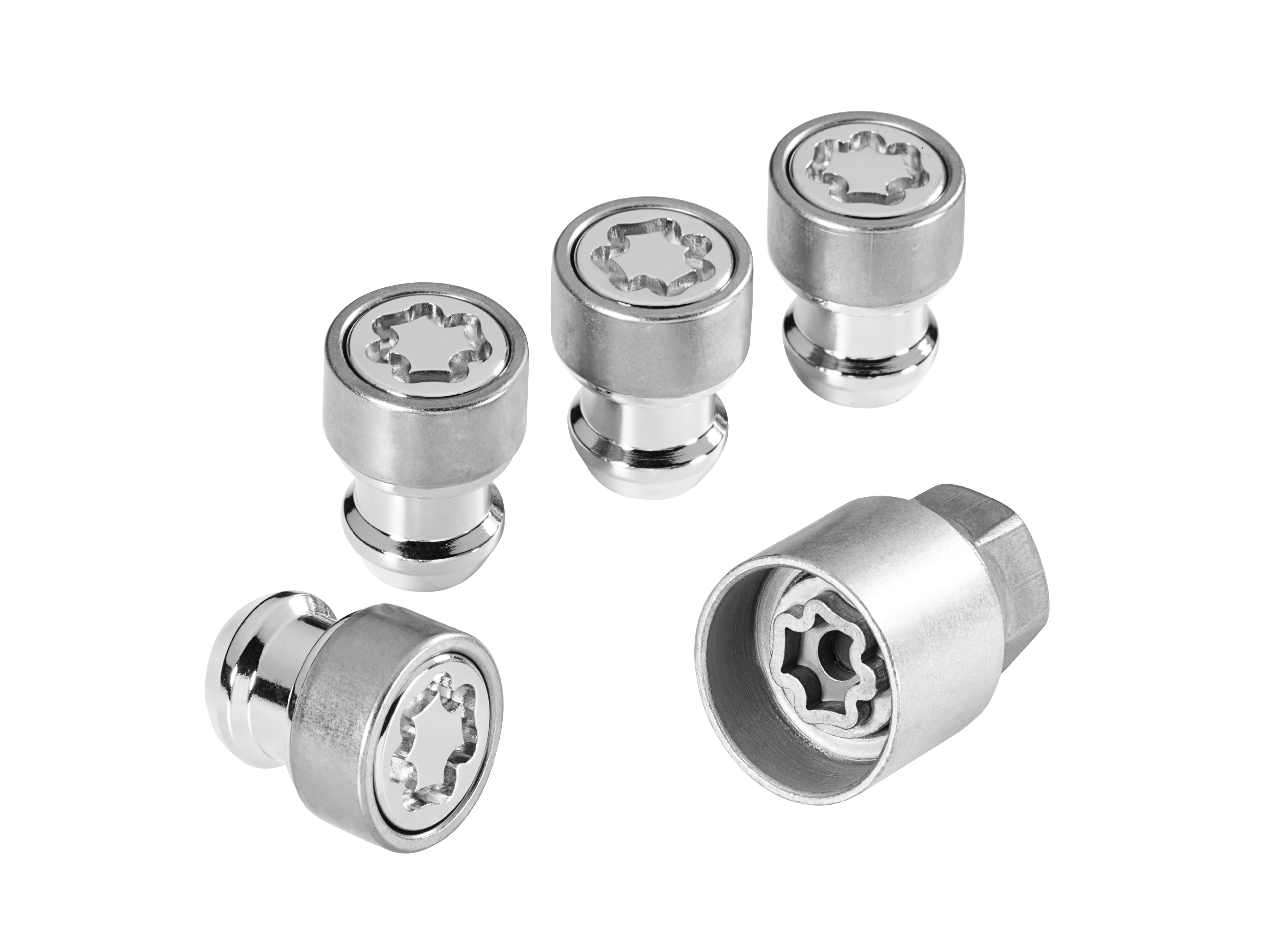 Rim lock set, For light-alloy wheels - silver-coloured