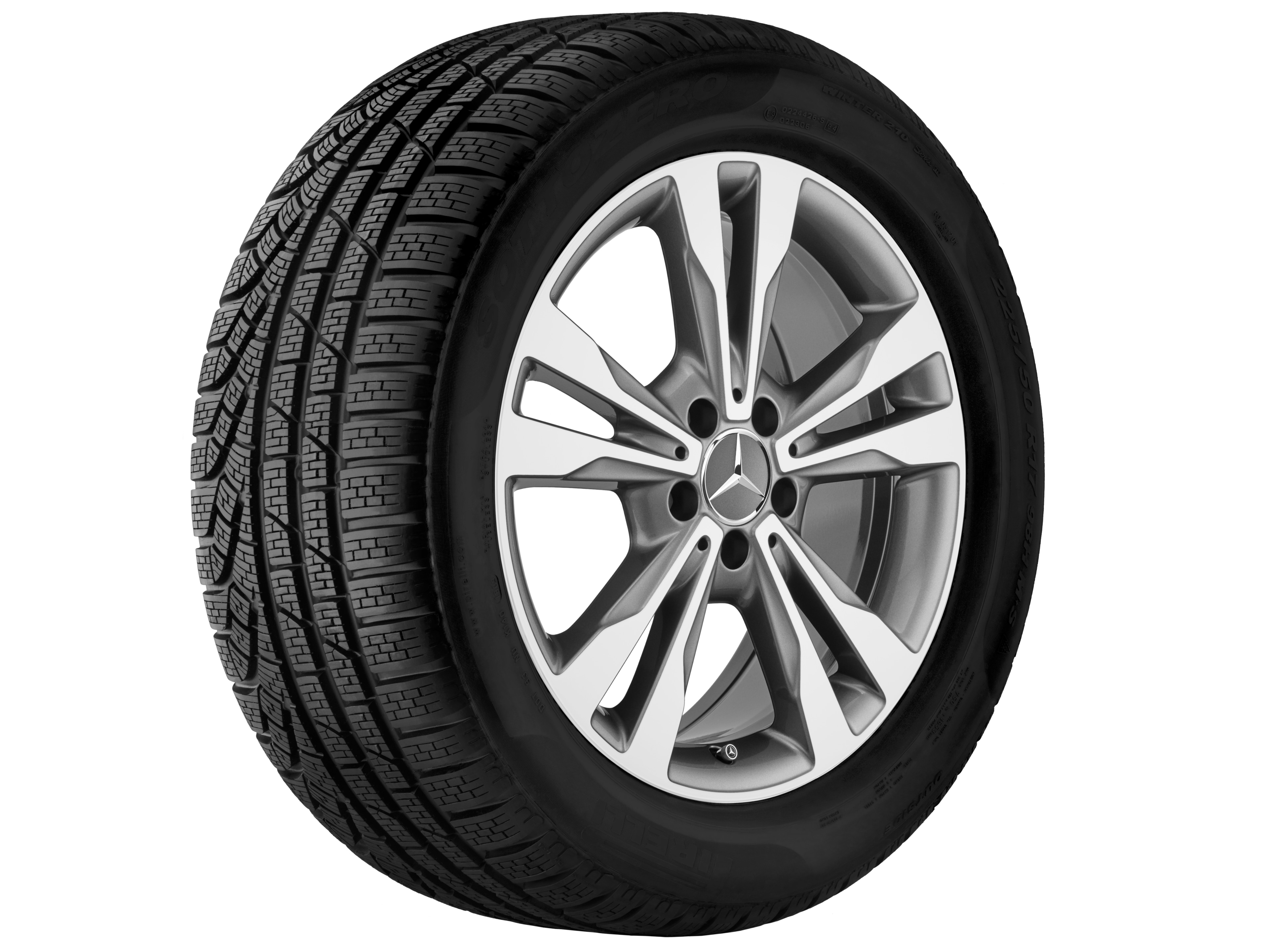 5-twin-spoke wheel, 45.7 cm (18-inch) - 8,5 J x 18 ET 56, himalaya grey, high-sheen