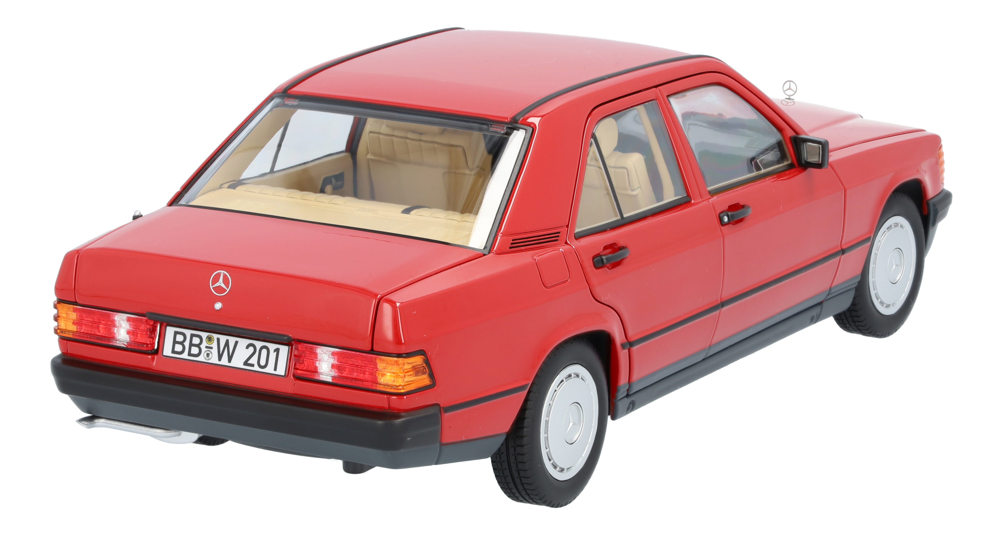 190 E, W124 (1982-1988) - red, Norev, 1:18