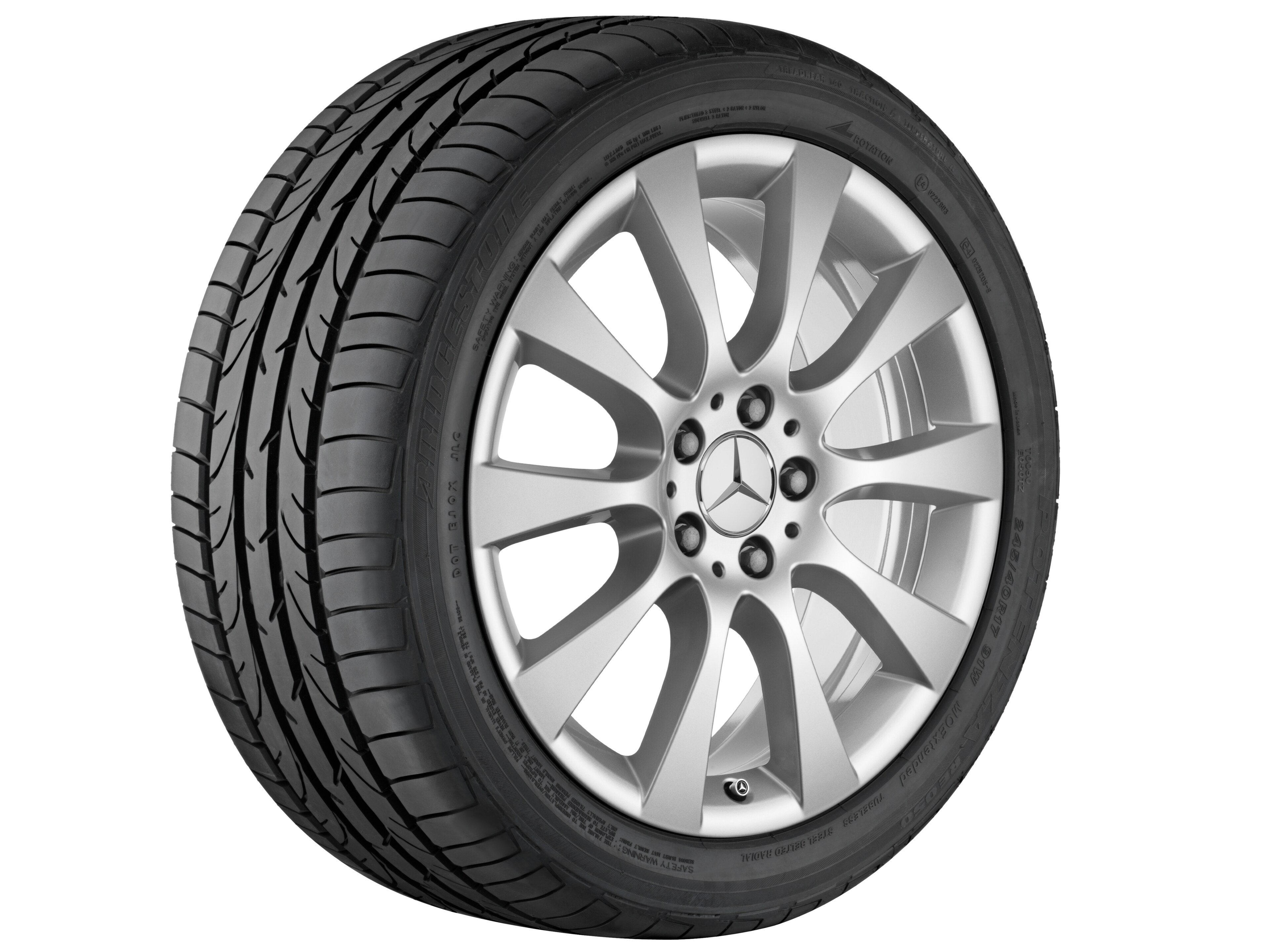 10-spoke wheel, 45.7 cm (18-inch) - 8 J x 18 ET 56, titanium silver, painted