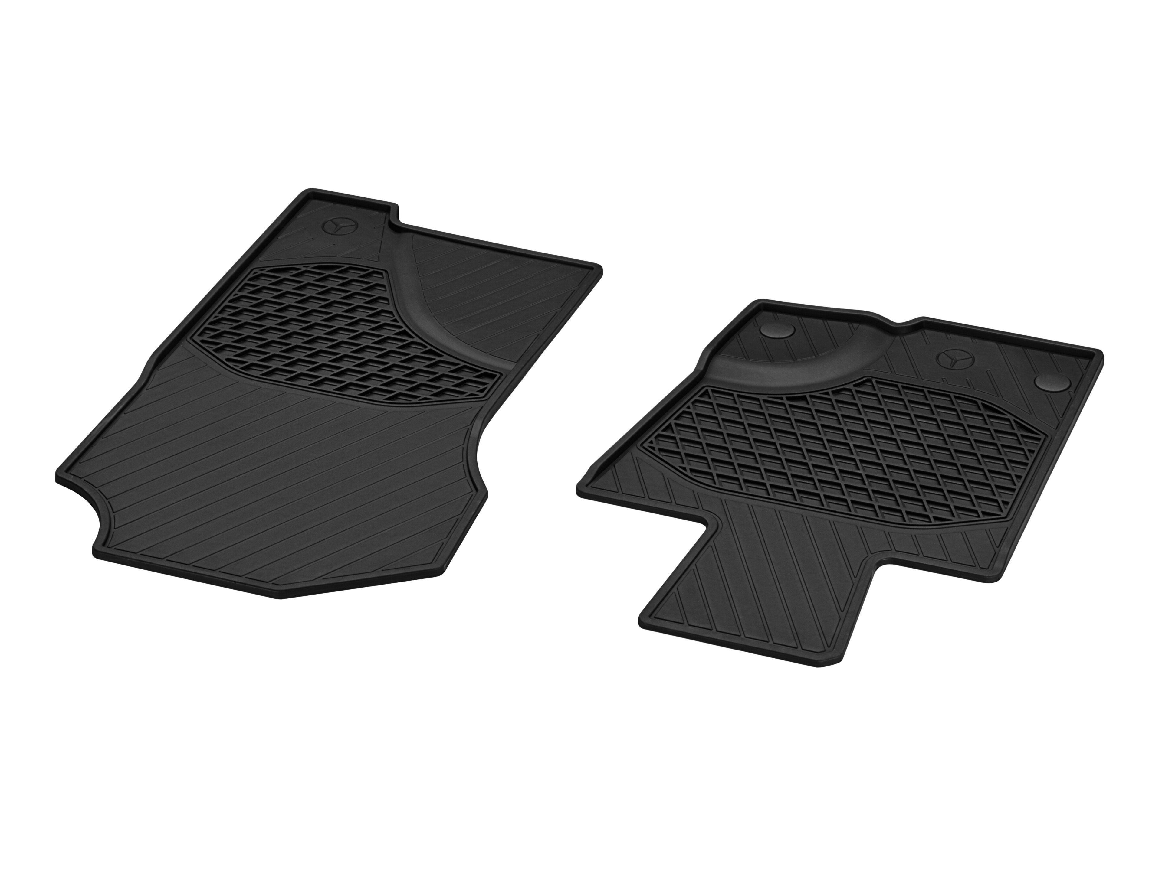 All-season floor mats Driver & front passenger's mat, without fire extinguisher (code Y16), Set of 2 - LHD, black