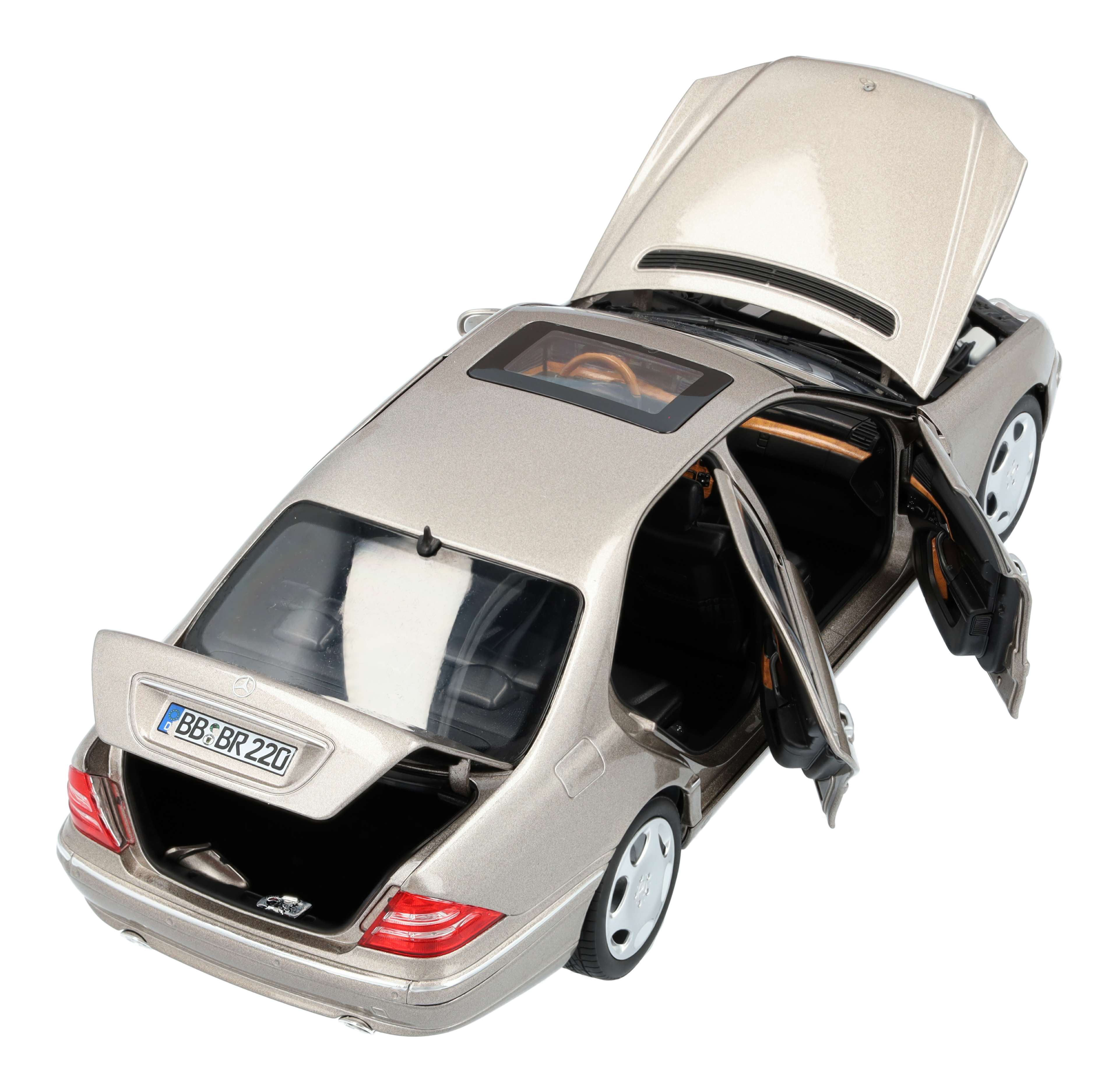 S 600 Limousine Langversion V220 (2000-2005) - cubanitsilber, Norev, 1:18