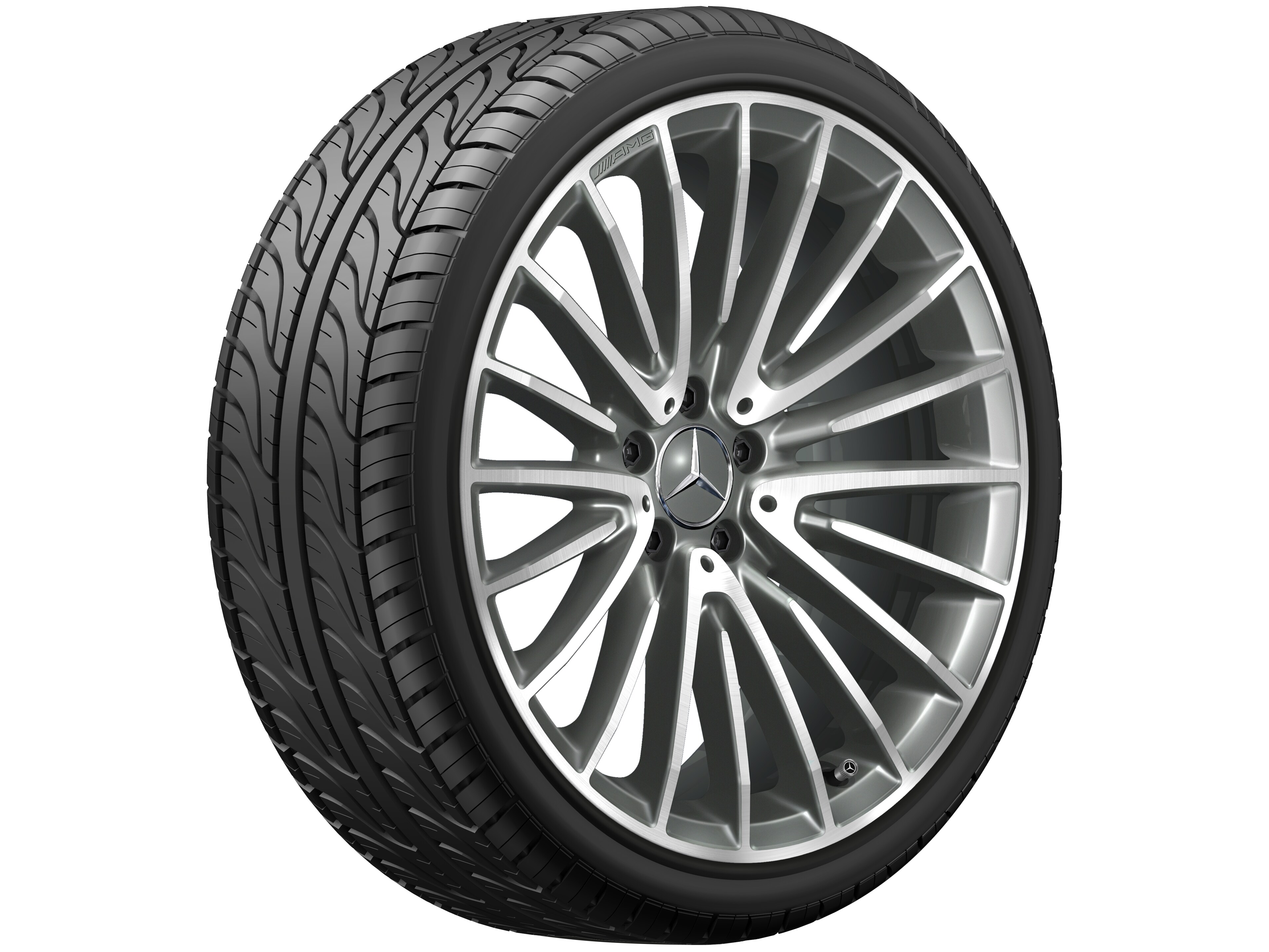 AMG multi-spoke wheel, 50.8 cm (20-inch) - 8 J x 20 ET 10, titanium grey, high-sheen