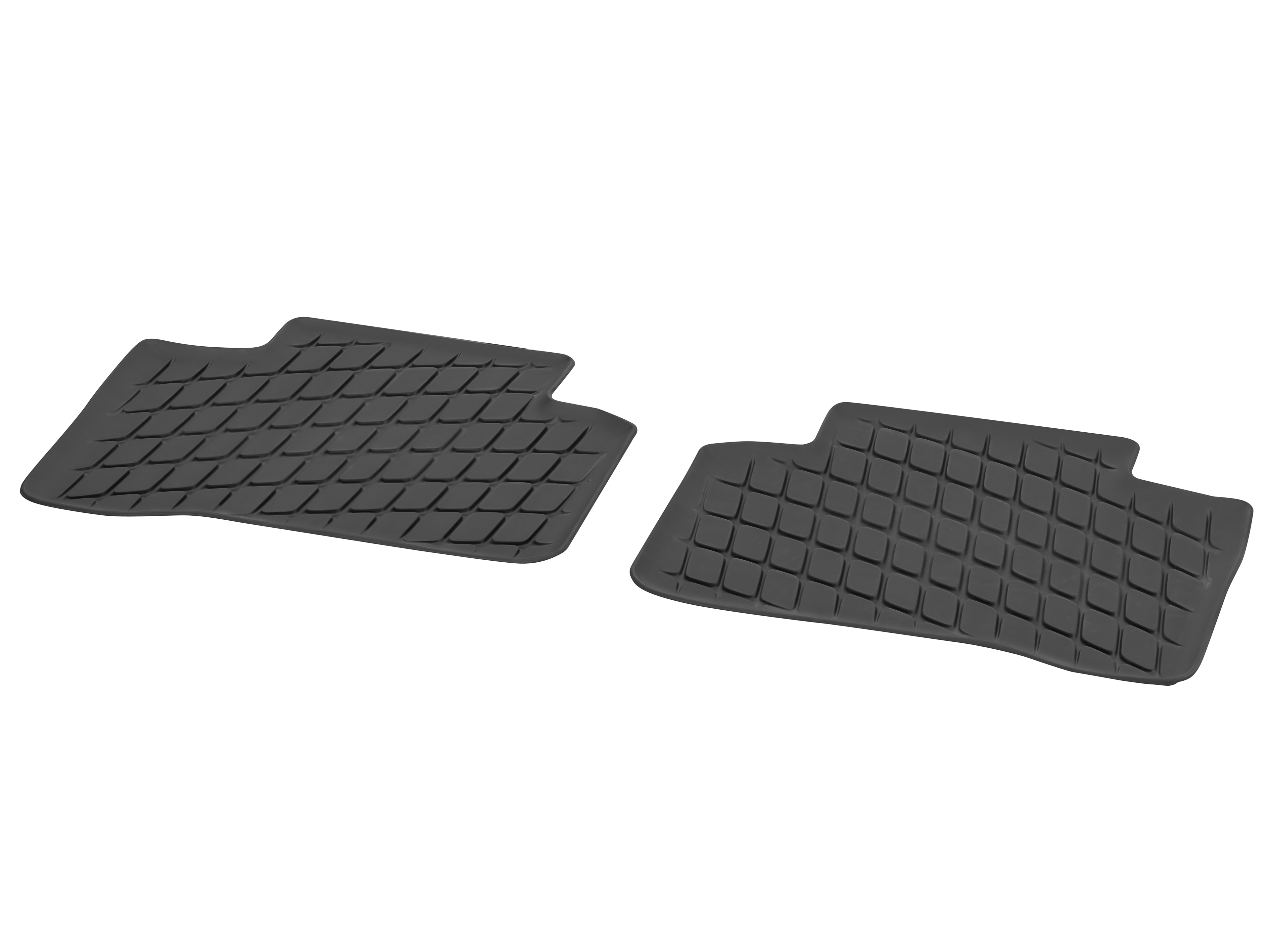 All-season floor mats Dynamic Squares, Rear, Set of 2 - LHD/RHD, black