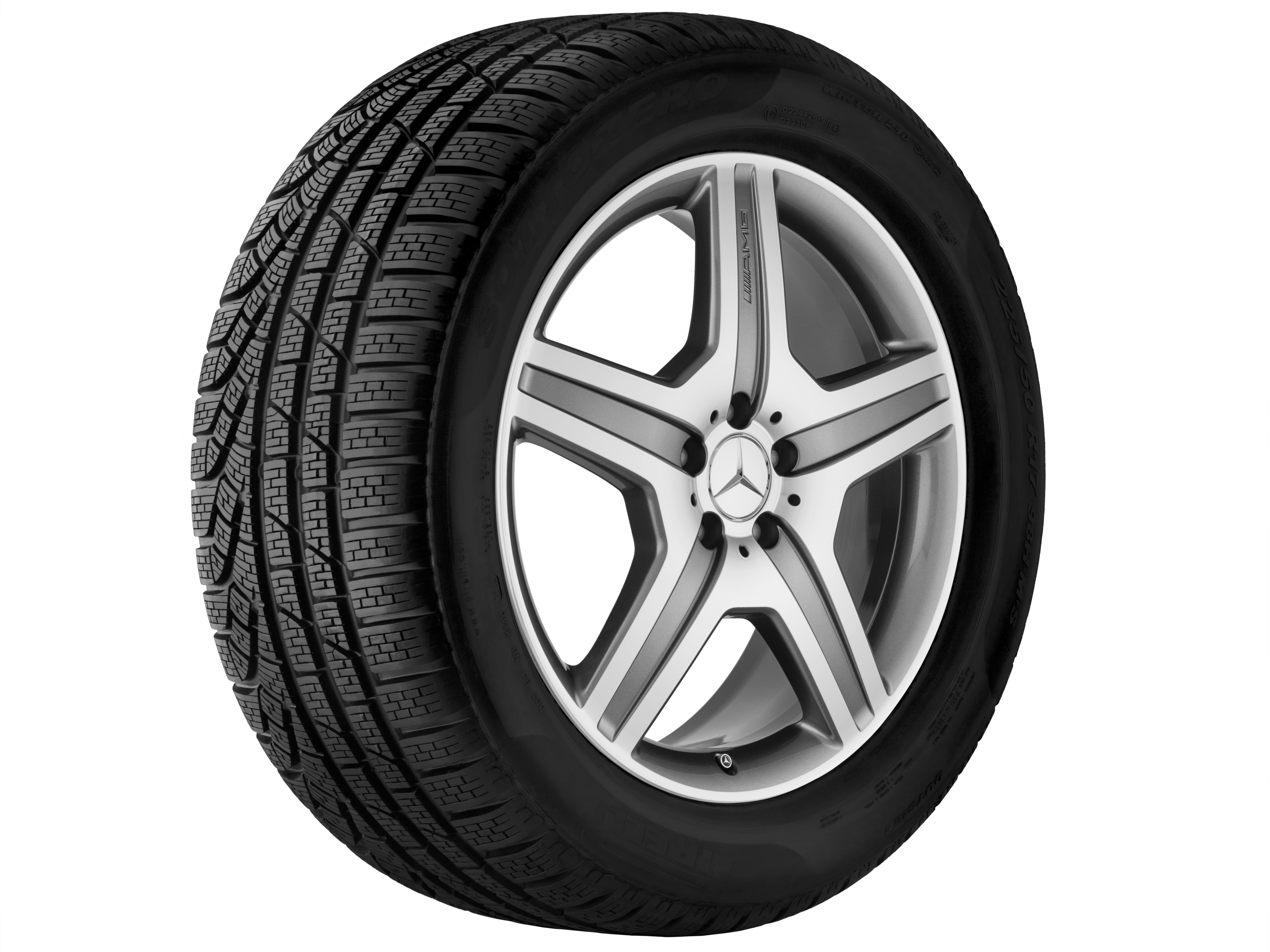 AMG 5-spoke wheel, 50.8 cm (20-inch) - 8,5 J x 20 ET 52, titanium grey, high-sheen
