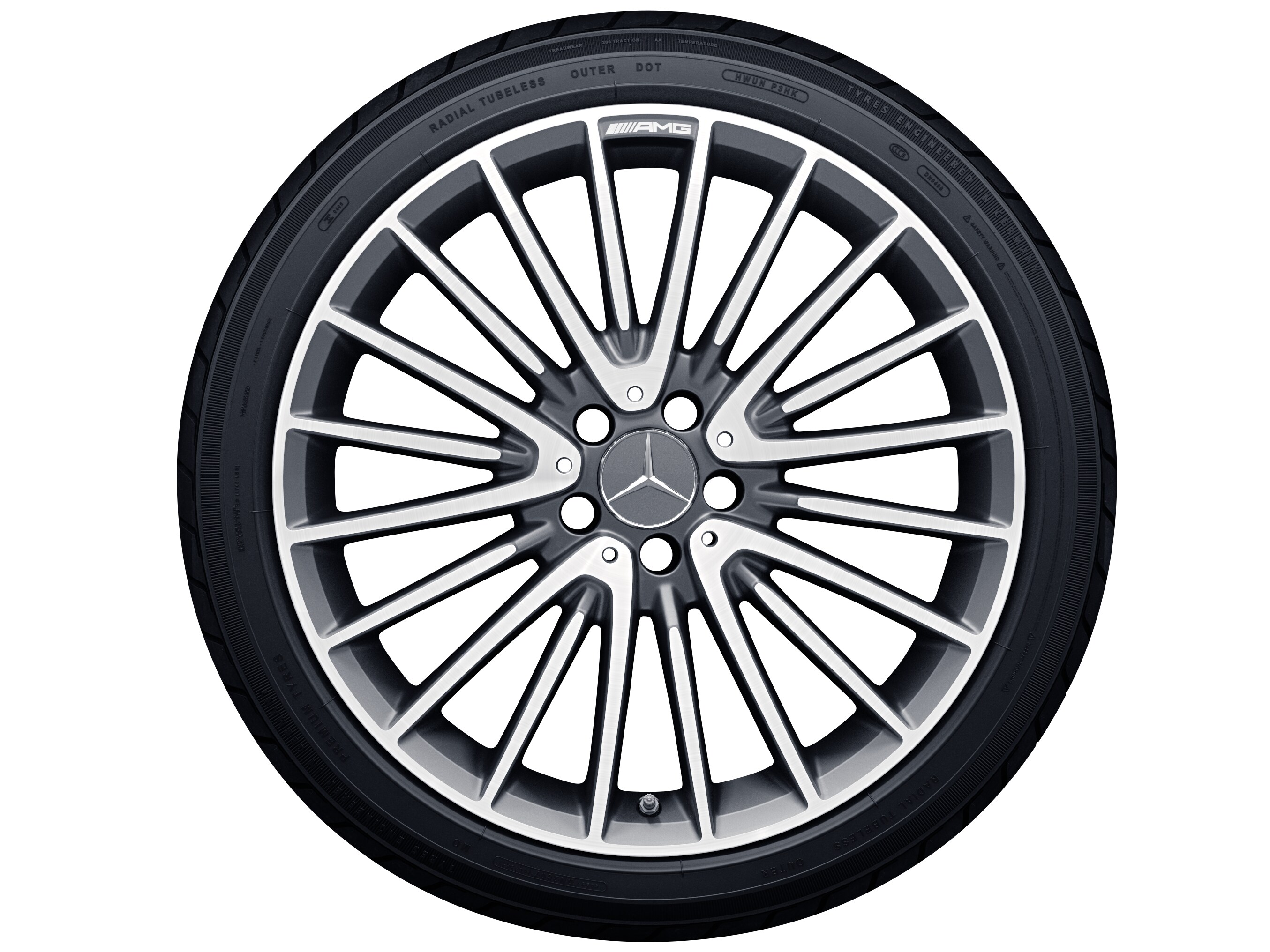 AMG multi-spoke wheel, 50.8 cm (20-inch) - 8 J x 20 ET 43,5, titanium grey, high-sheen
