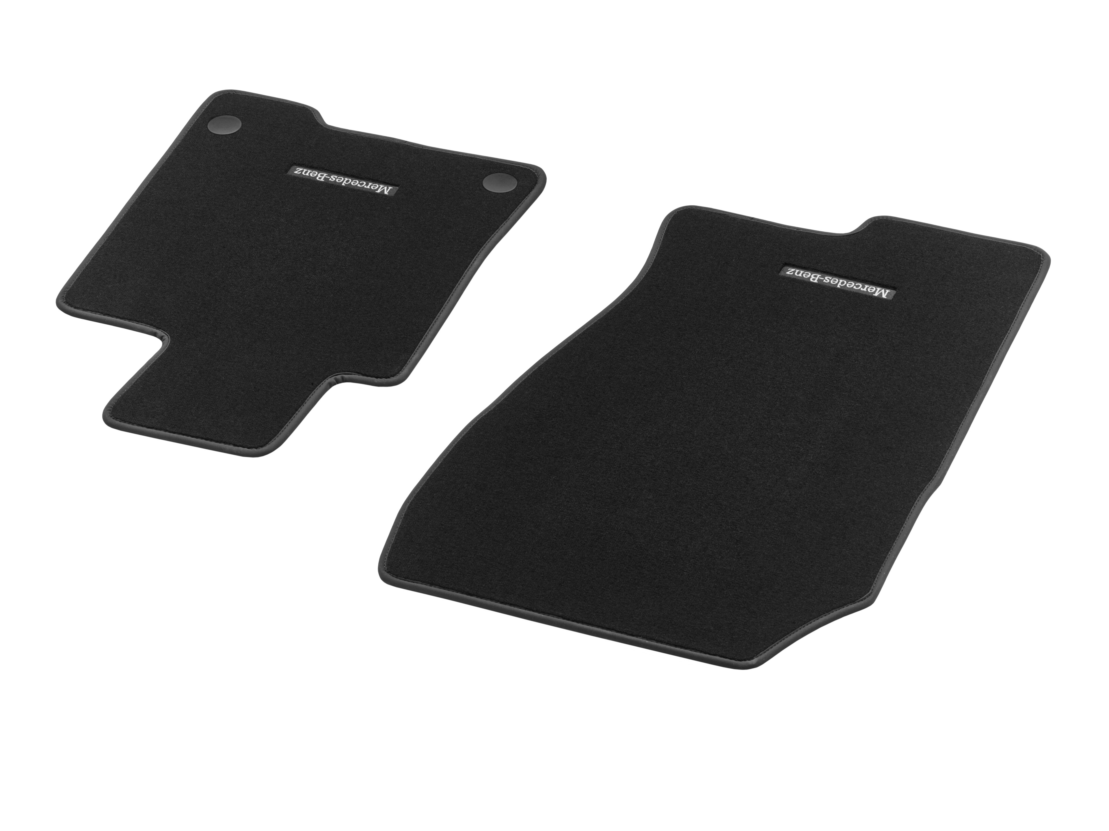 Velour floor mats, Driver & front passenger's mat, Set of 2 - RHD, black