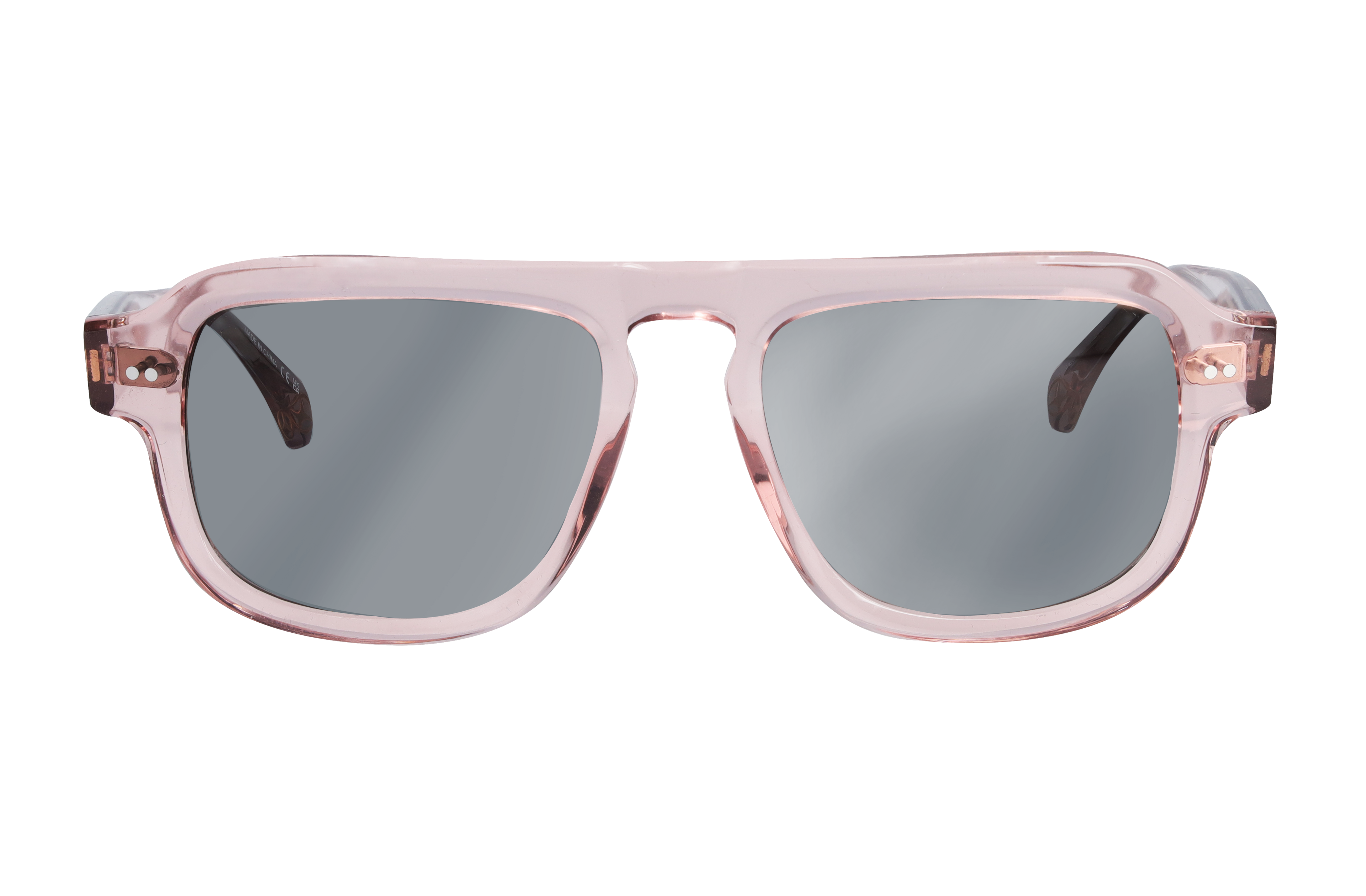 Sunglasses, Unisex - rosé gold / bronze-coloured, Acetate, transparent