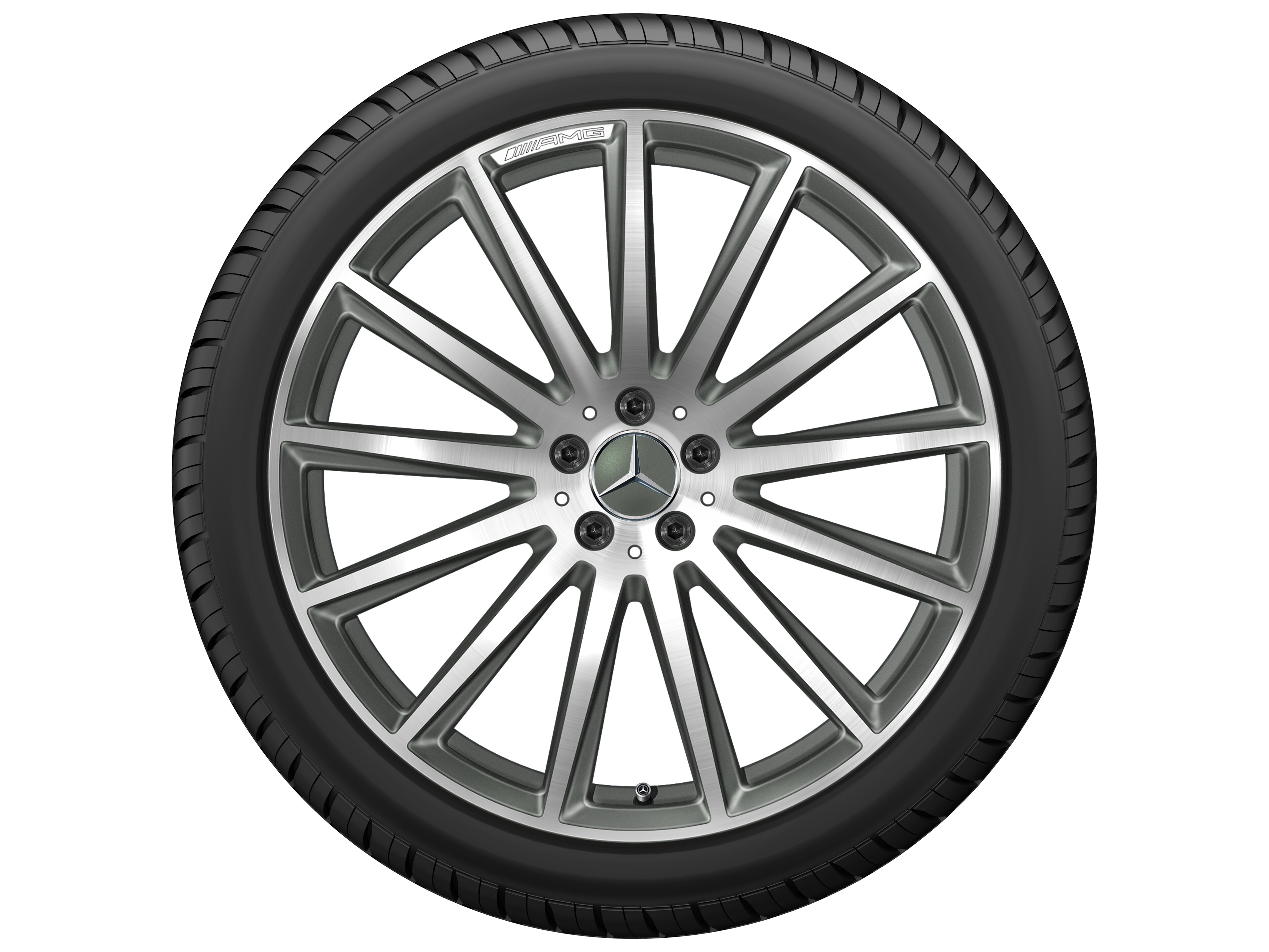 AMG multi-spoke wheel, 55.9 cm (22-inch) - 9,5 J x 22 ET 45, titanium grey