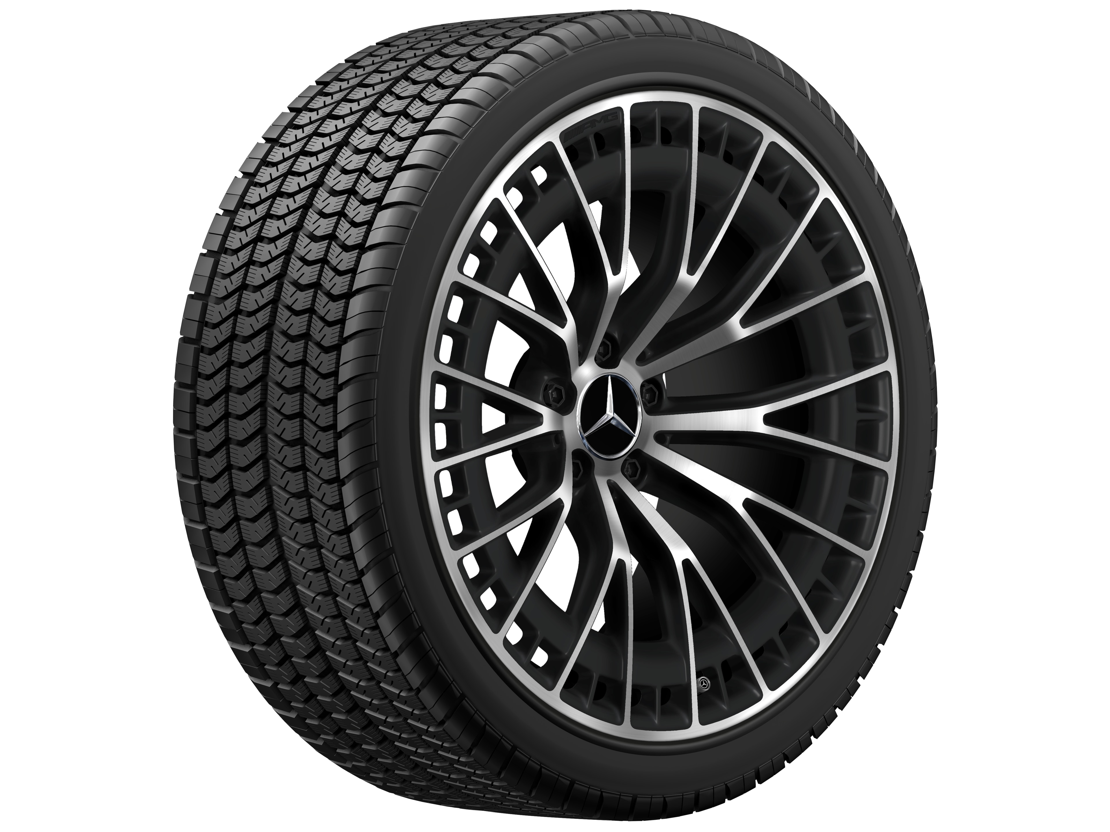 AMG light-alloy wheel, in Y-spoke design, 50.8 cm (20-inch) - 9,5 J x 20 ET 19, matt black, high-sheen
