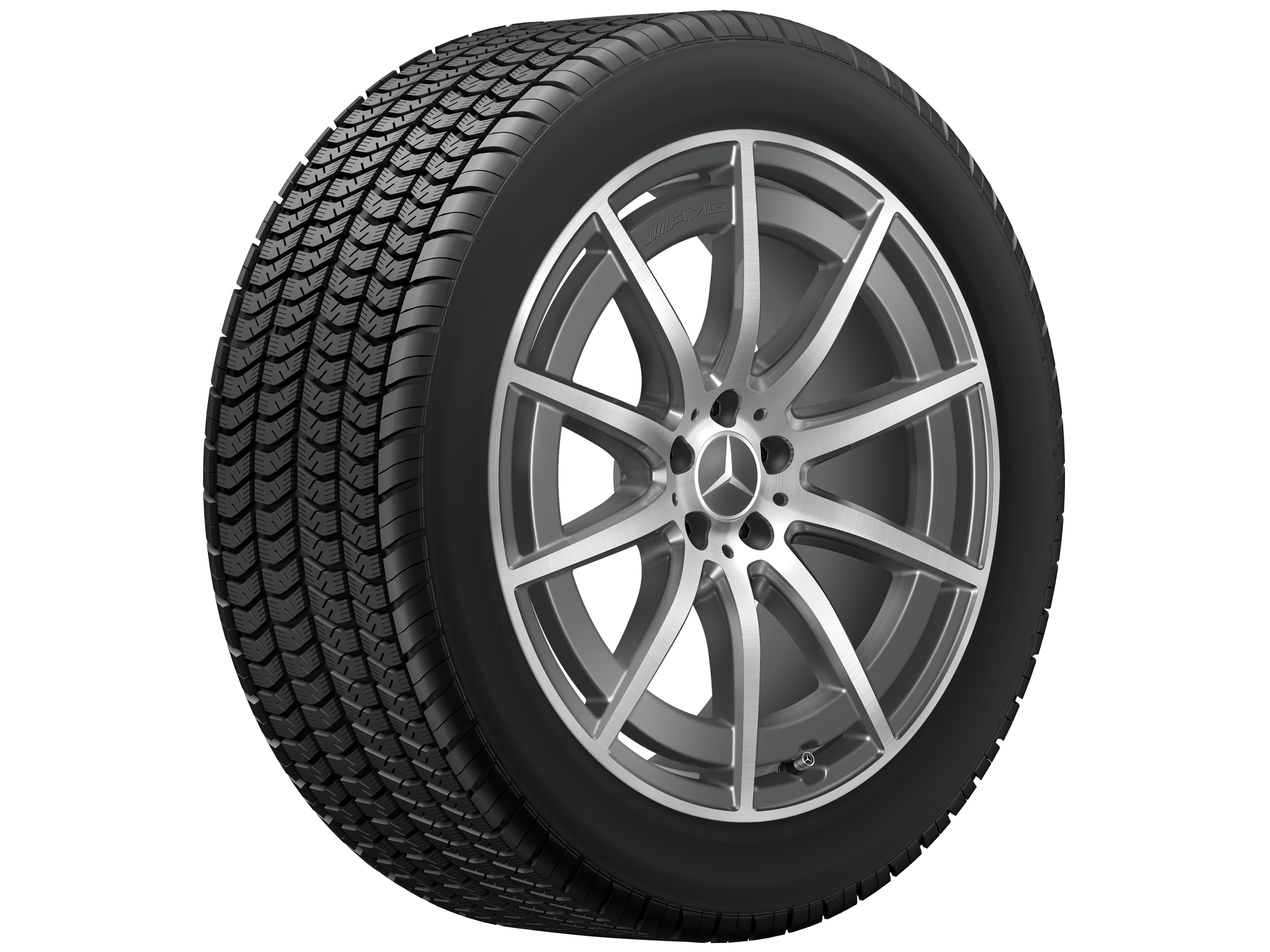 AMG 10-spoke wheel, 53.3 cm (21-inch) - 9 J x 21 ET 36, tantalite grey, high-sheen