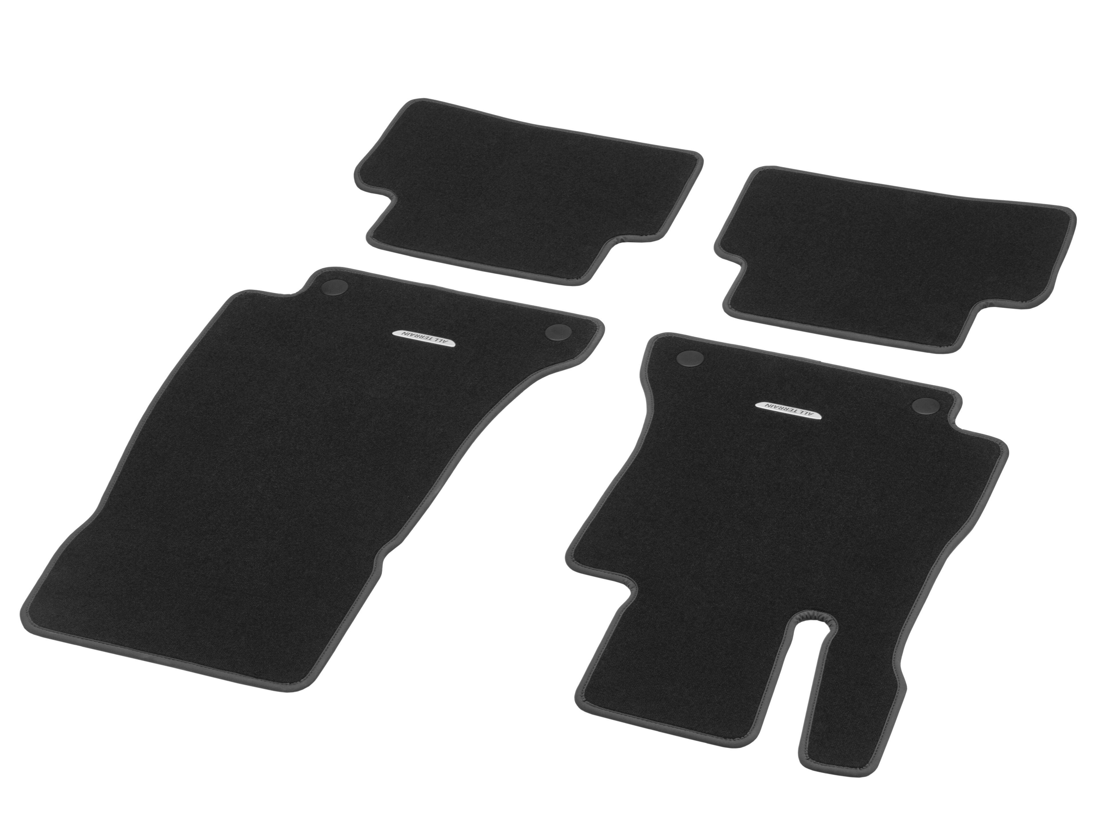 Velour floor mats CLASSIC, Set, Set of 4, All-Terrain - LHD, black