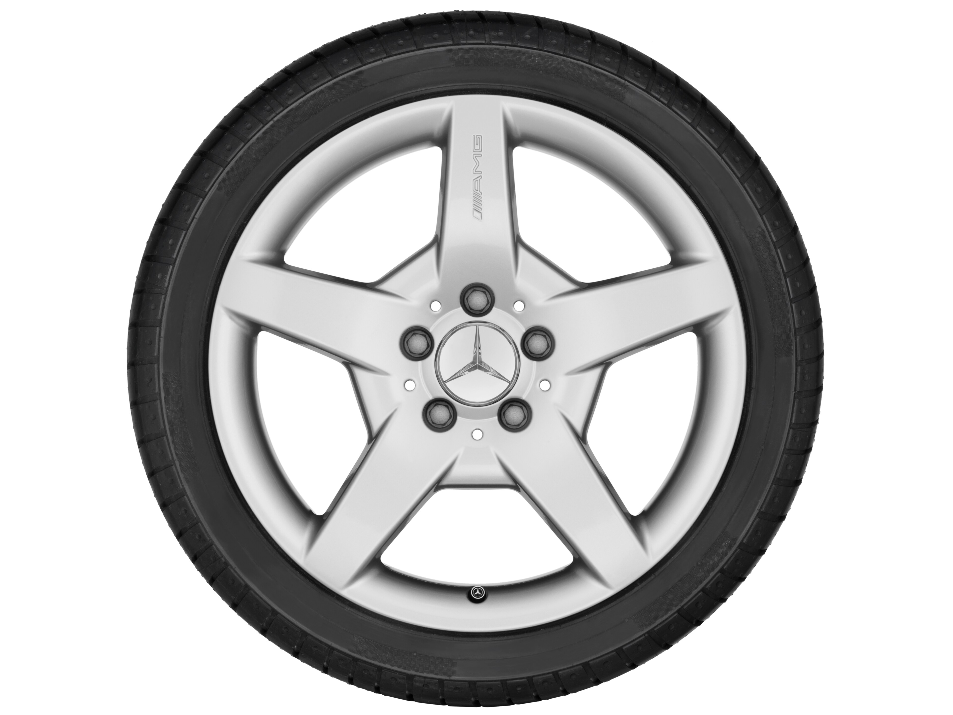 AMG 5-spoke wheel, 45.7 cm (18-inch) - 8 J x 18 ET 34, titanium silver
