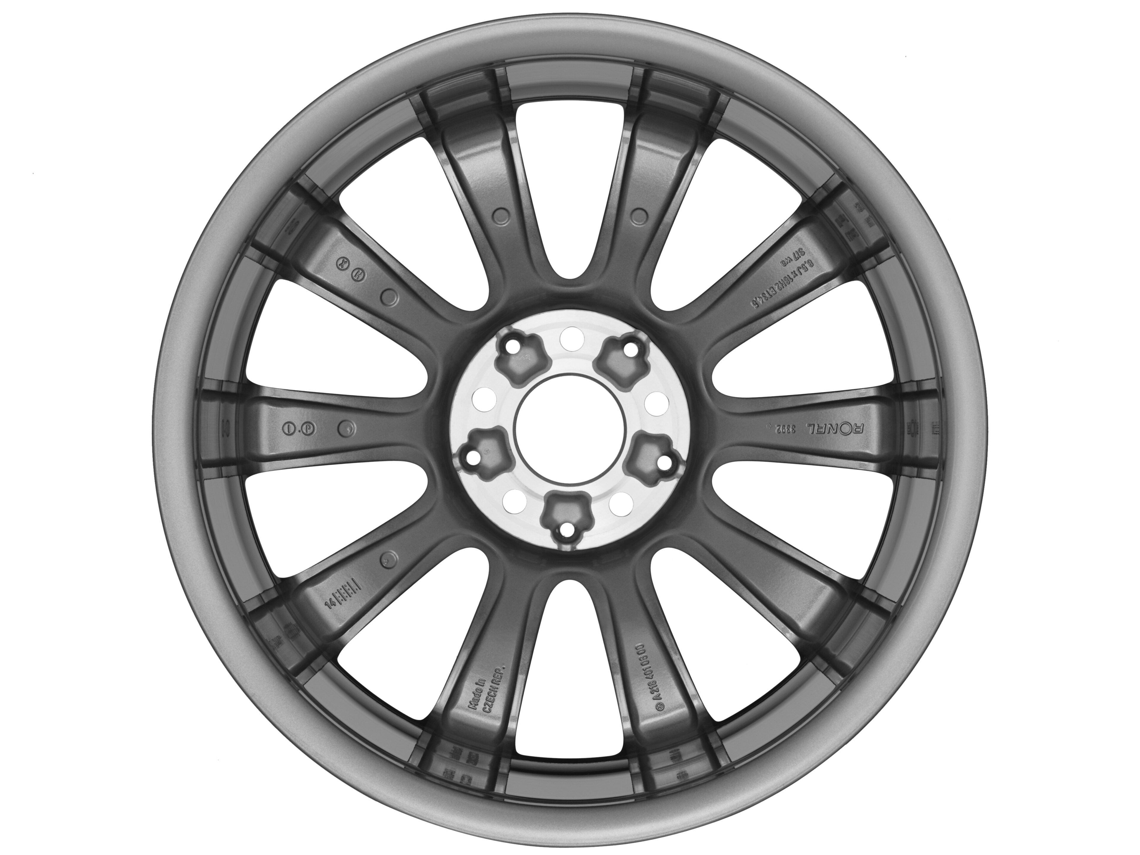 10-spoke wheel, 45.7 cm (18-inch) - 8,5 J x 18 ET 34,5, himalaya grey, high-sheen