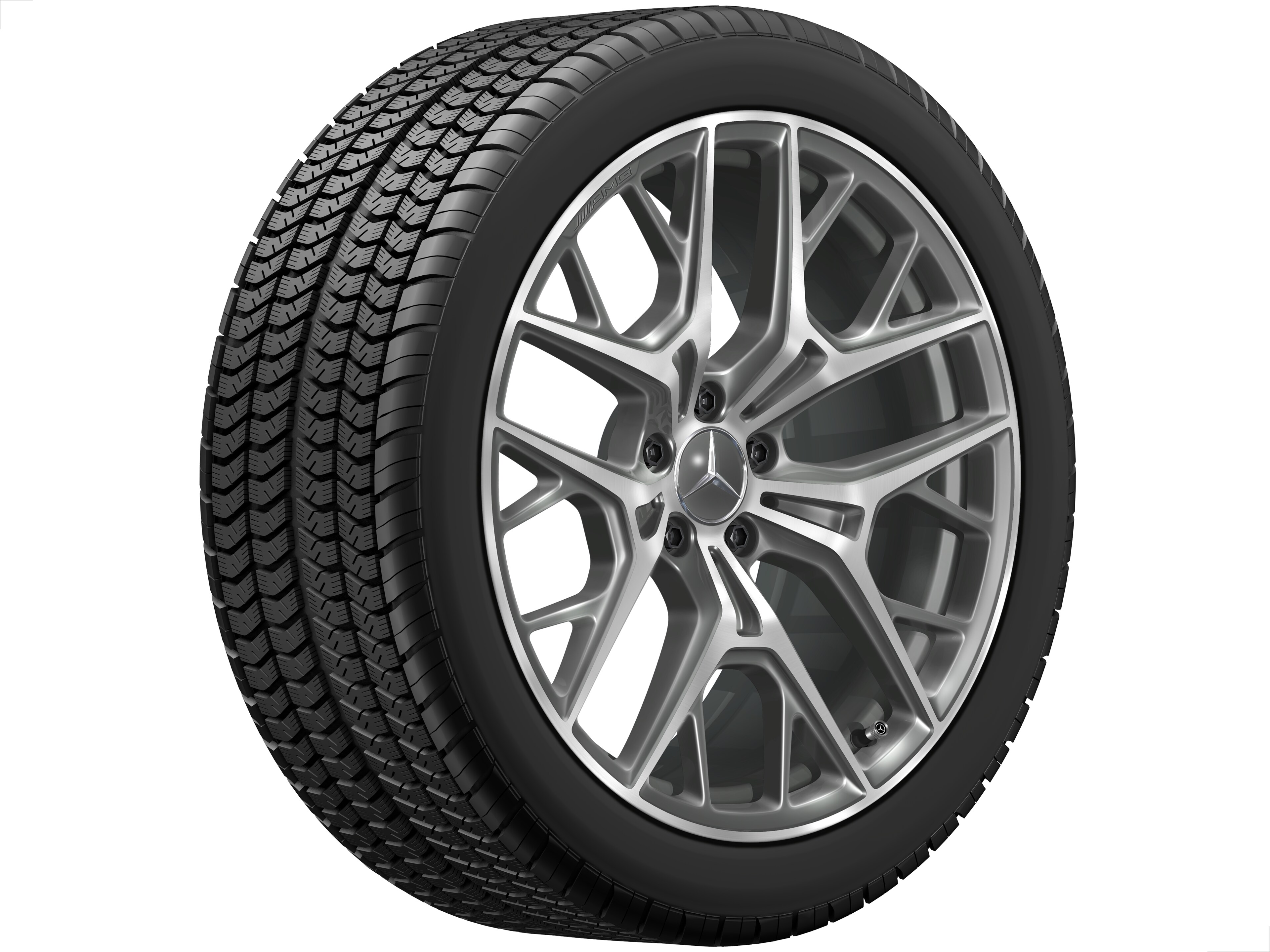AMG light-alloy wheel, in cross-spoke design, 50.8 cm (20-inch) - 9 J x 20 ET 34, himalaya grey, high-sheen