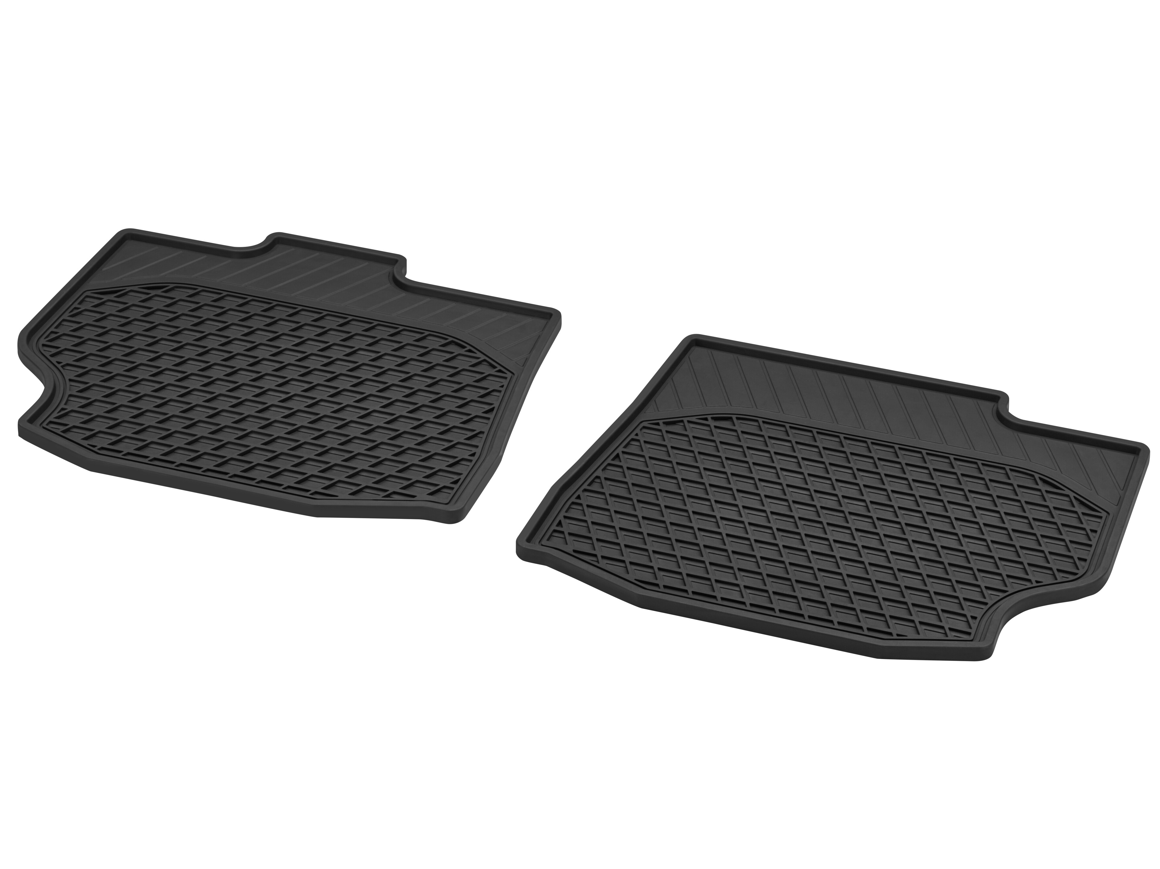 All-season floor mats Rear, Set of 2, Length 1 - LHD/RHD, black