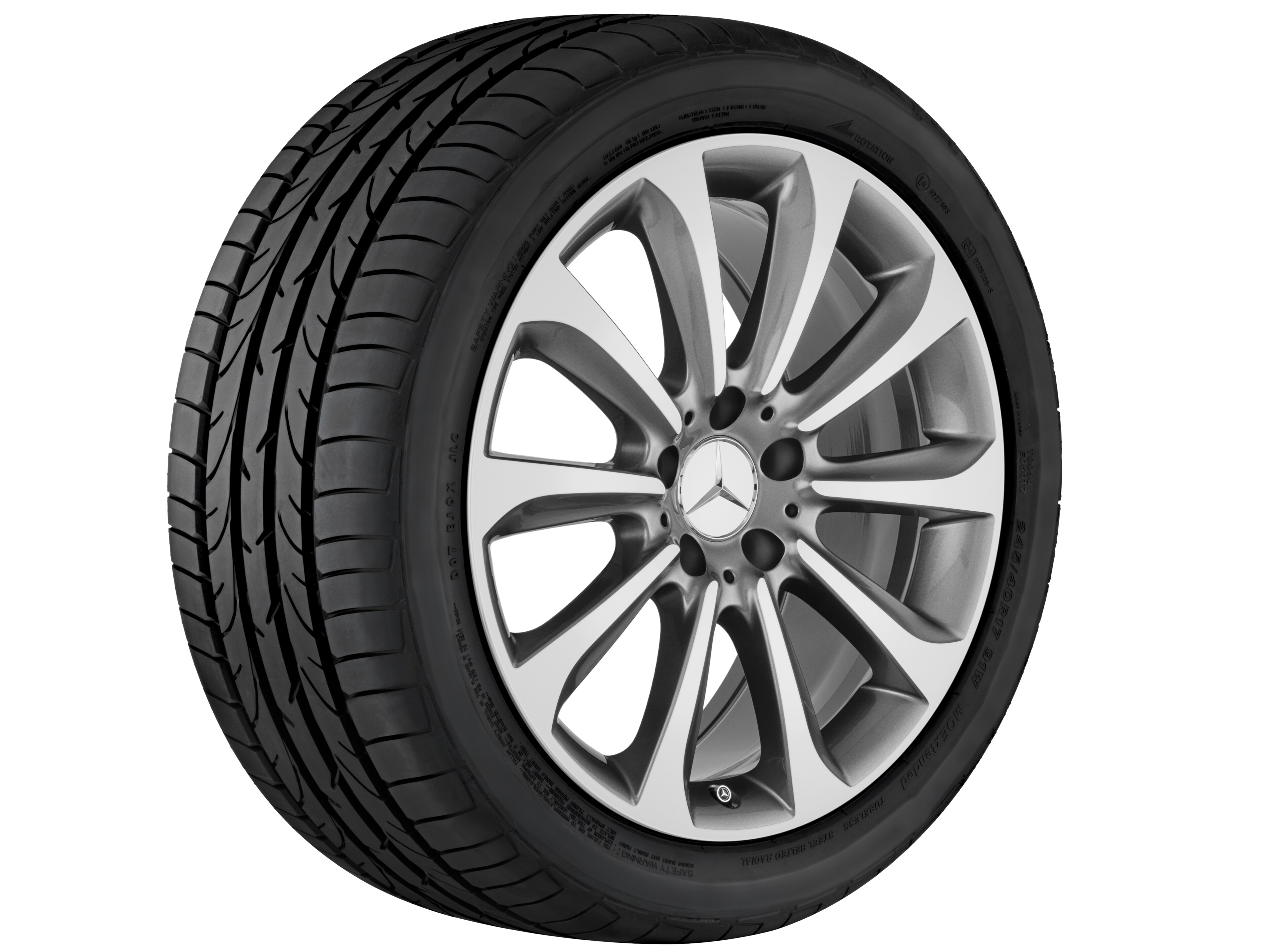 10-spoke wheel, 45.7 cm (18-inch) - 9,5 J x 18 ET 48, himalaya grey, high-sheen