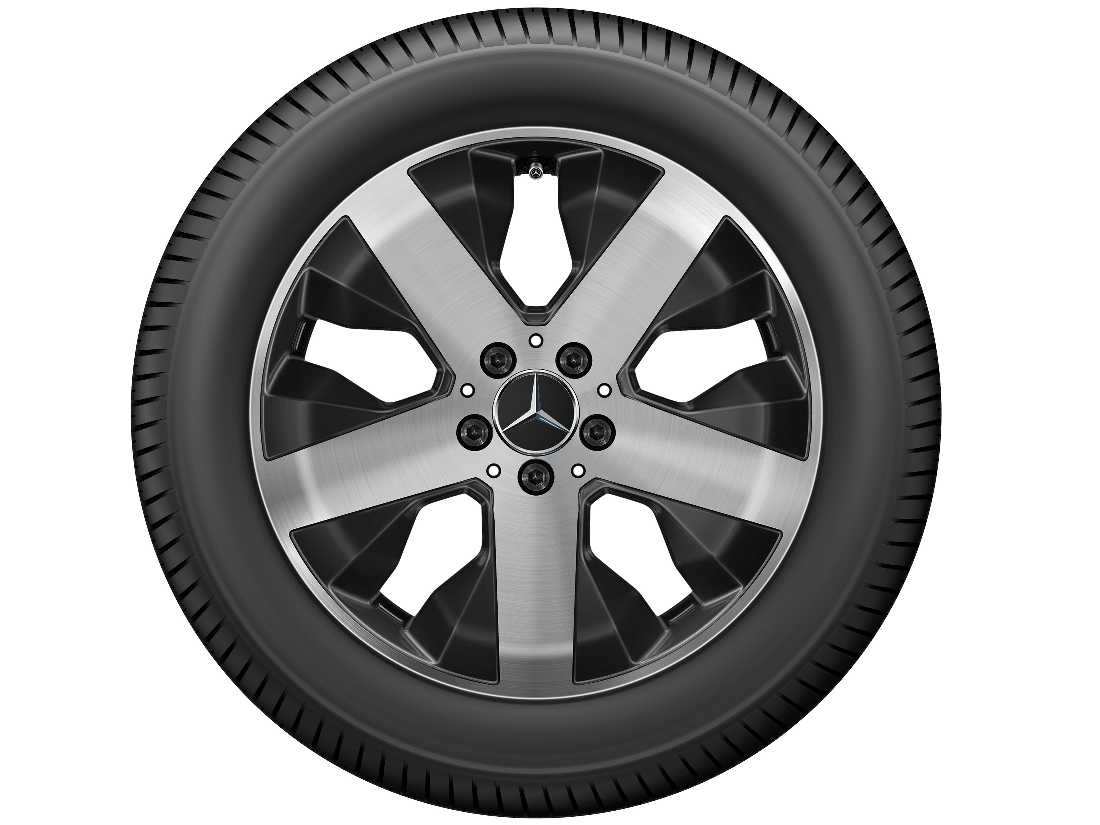 5-spoke wheel, 45.7 cm (18-inch) - 7,5 J x 18 ET 53, black, high-sheen