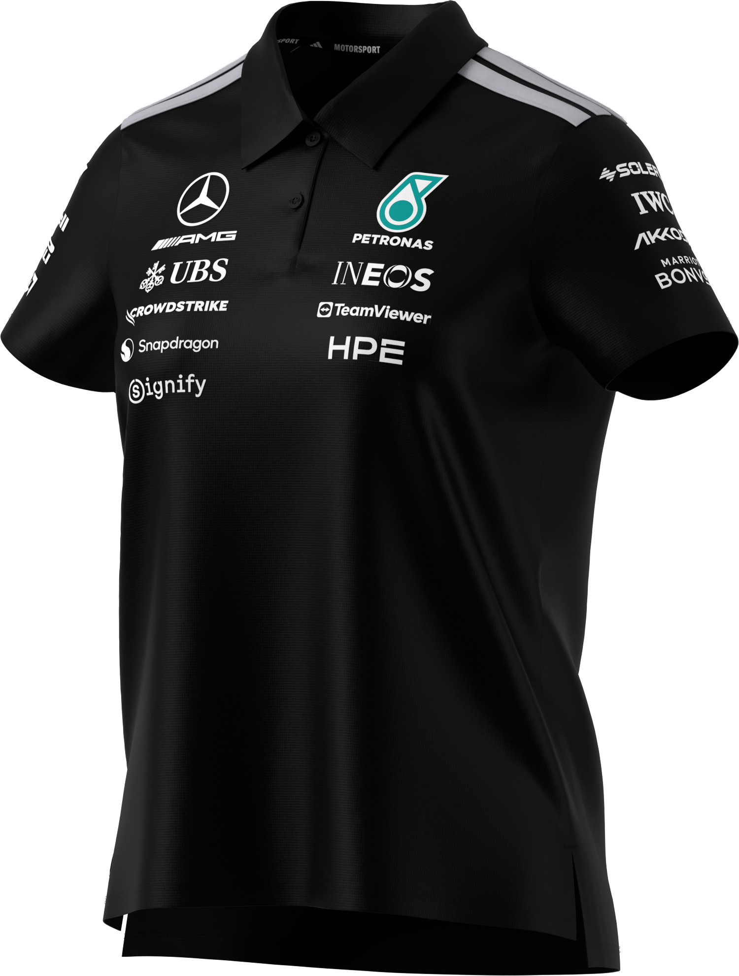 Poloshirt Damen, Team, Mercedes-AMG F1 - schwarz, XS
