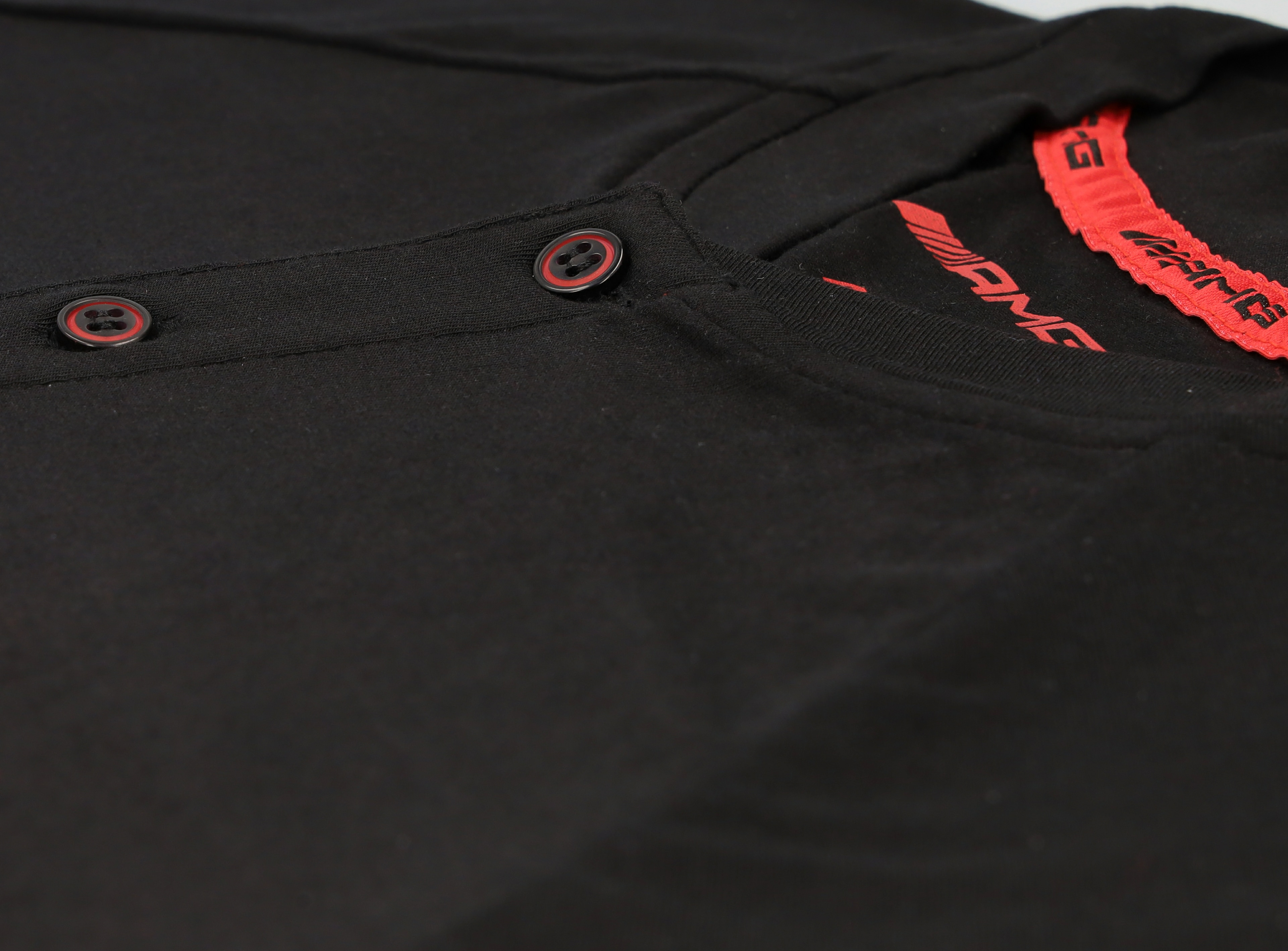 AMG men's polo shirt - black / red, M