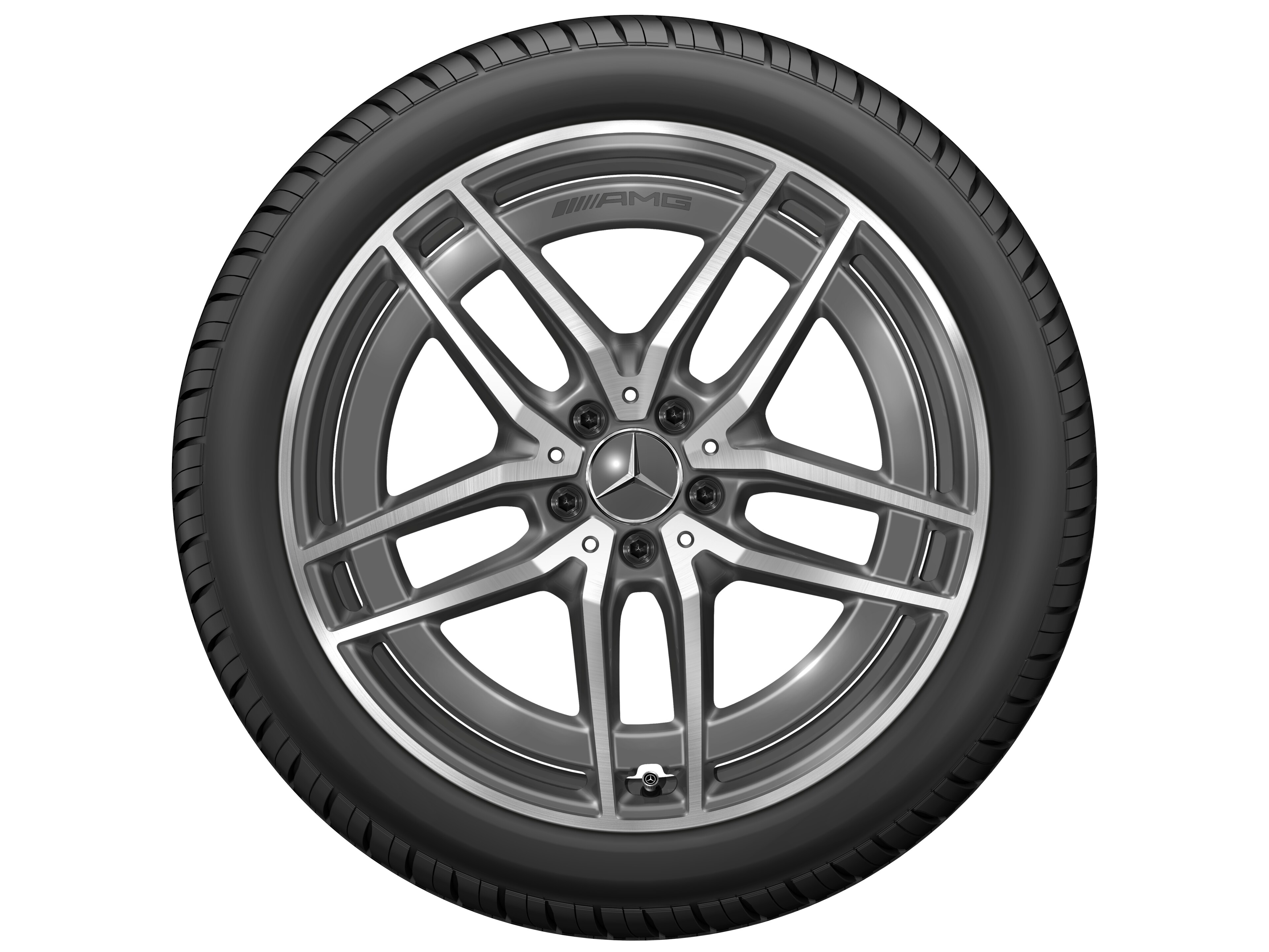 AMG 5-twin-spoke wheel, 50.8 cm (20-inch) - 11 J x 20 ET 56, tantalite grey, high-sheen