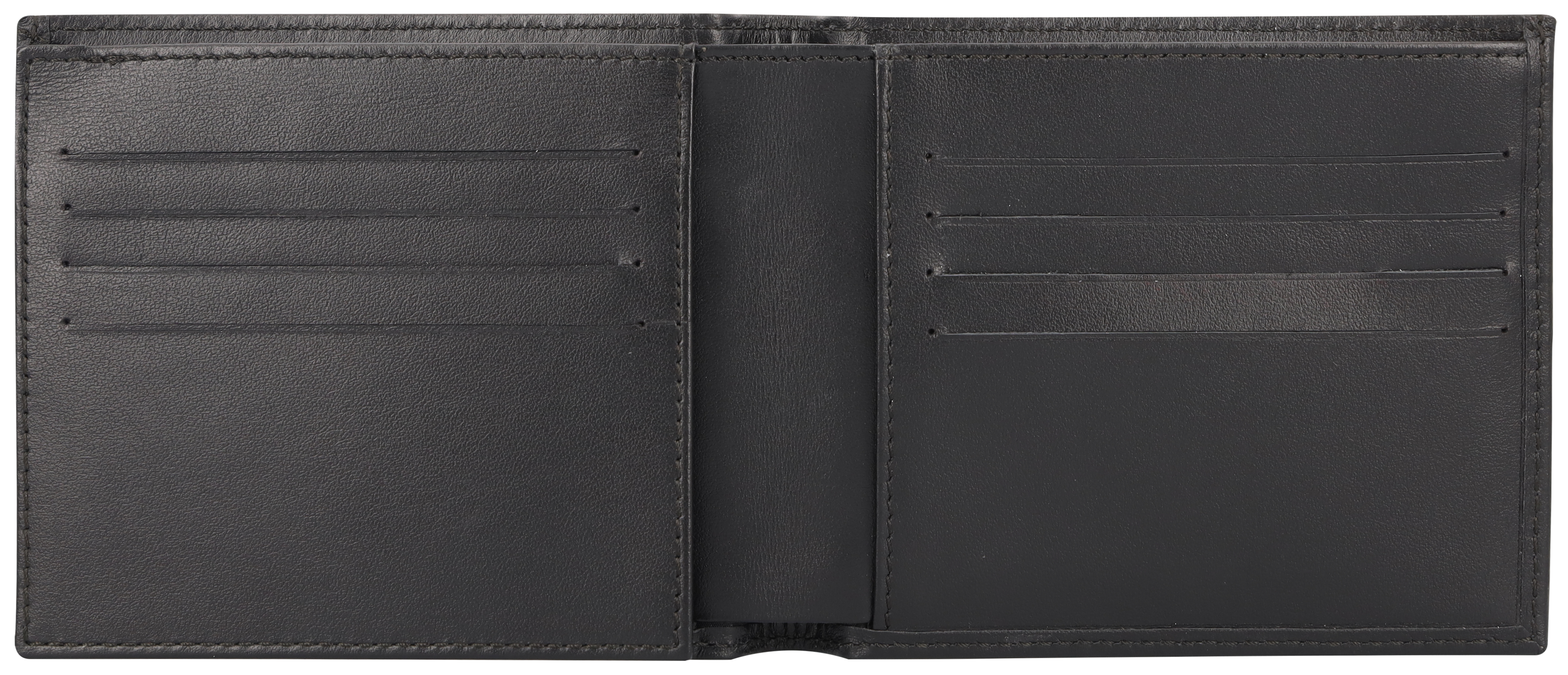 AMG wallet, without coin compartment - black, Leather