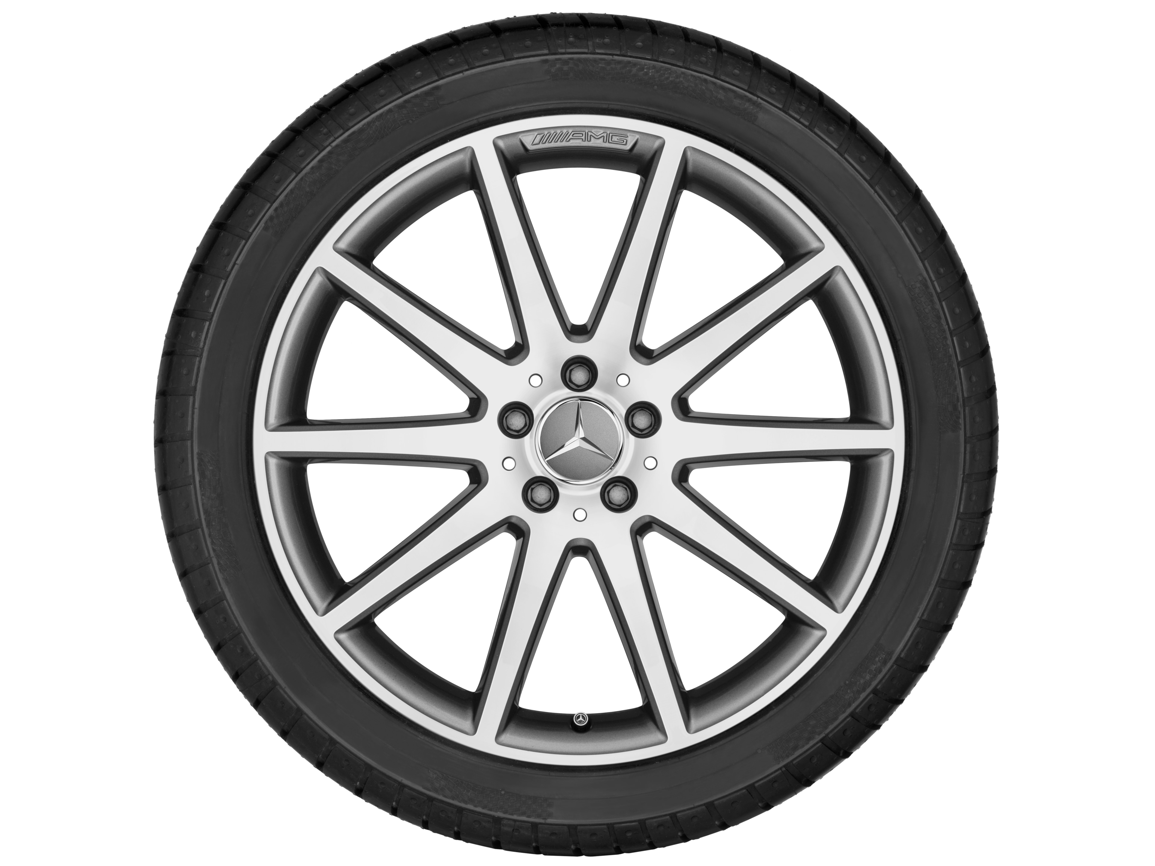 AMG 10-spoke wheel, 48.3 cm (19-inch) - 8 J x 19 ET 19, titanium grey, high-sheen