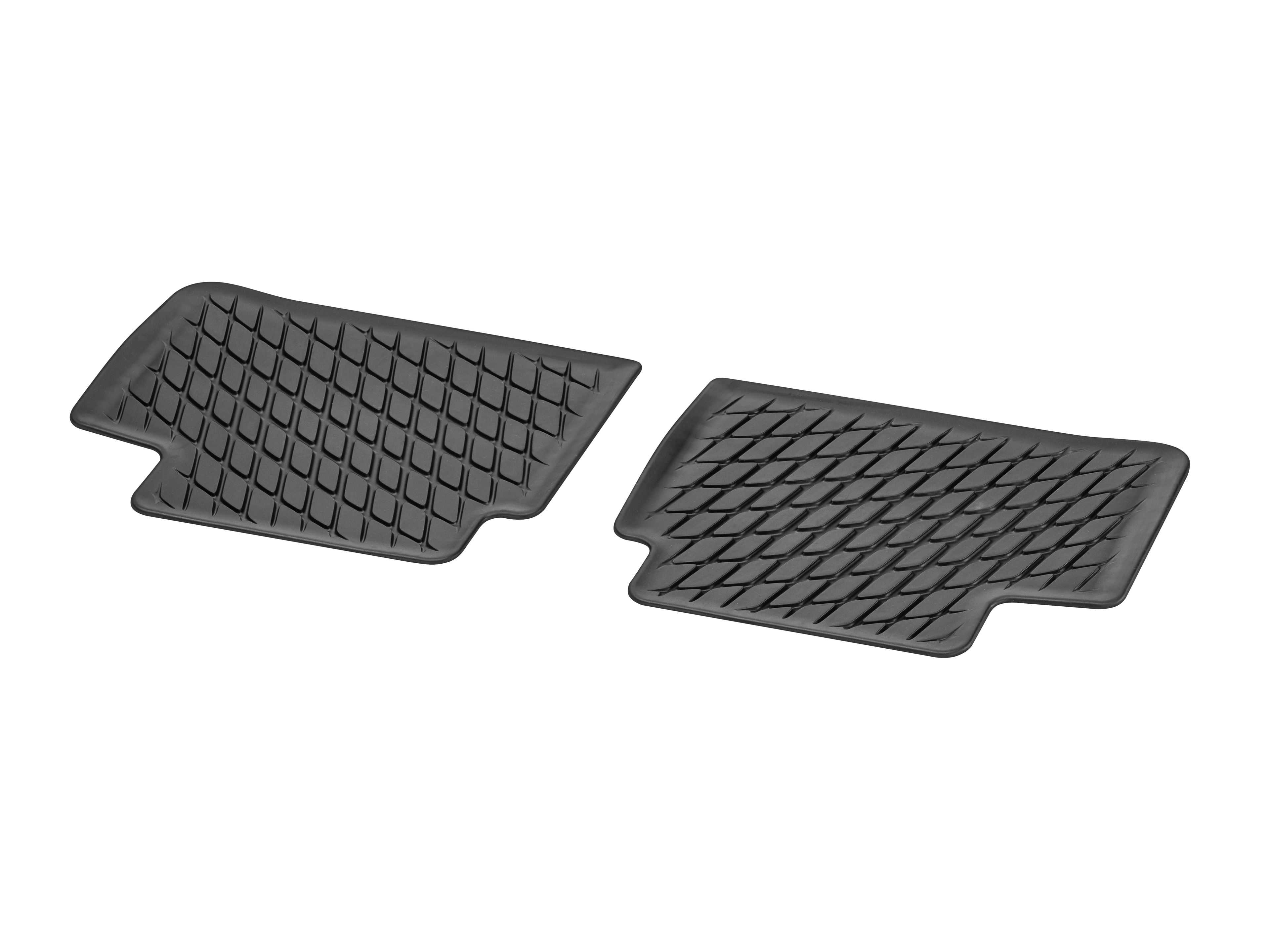 All-season floor mats Dynamic Squares, Rear, Set of 2 - LHD/RHD, black