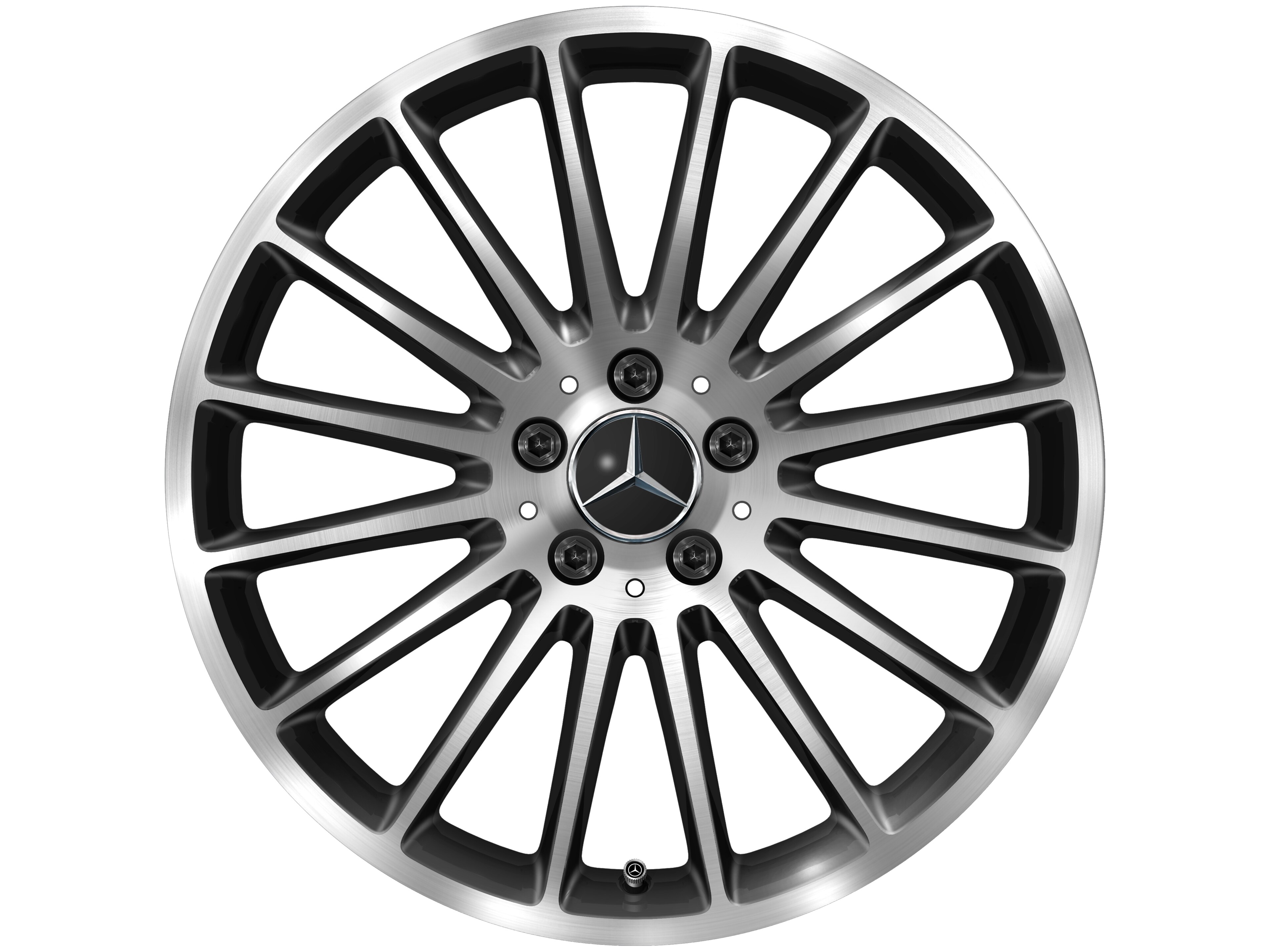 16-spoke wheel, 48.3 cm (19-inch) - 8 J x 19 ET 52, black, high-sheen