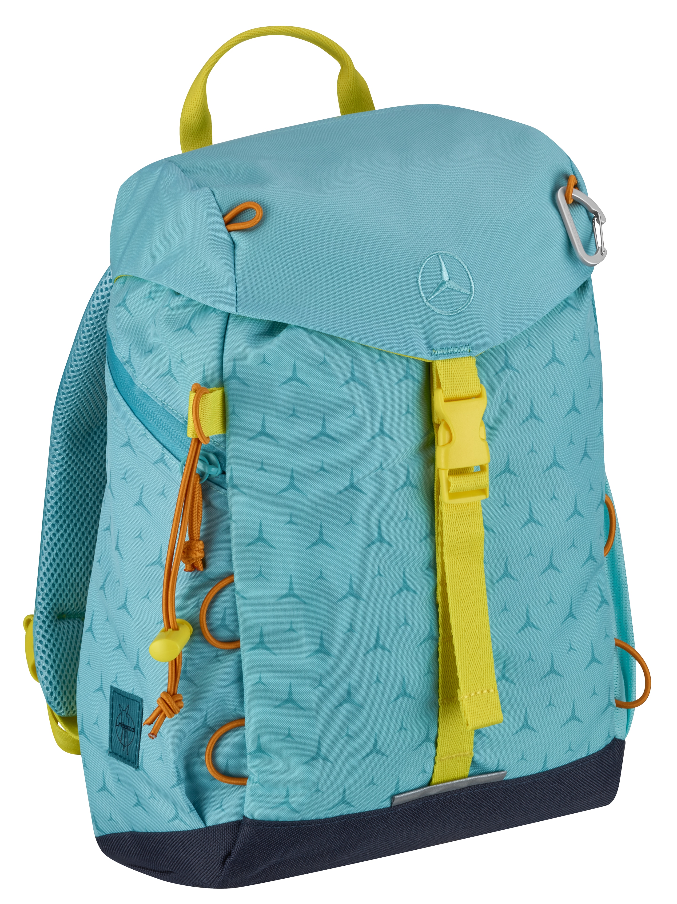 Rucksack Kinder, groß - türkis / gelb / orange, Polyester, Lässig