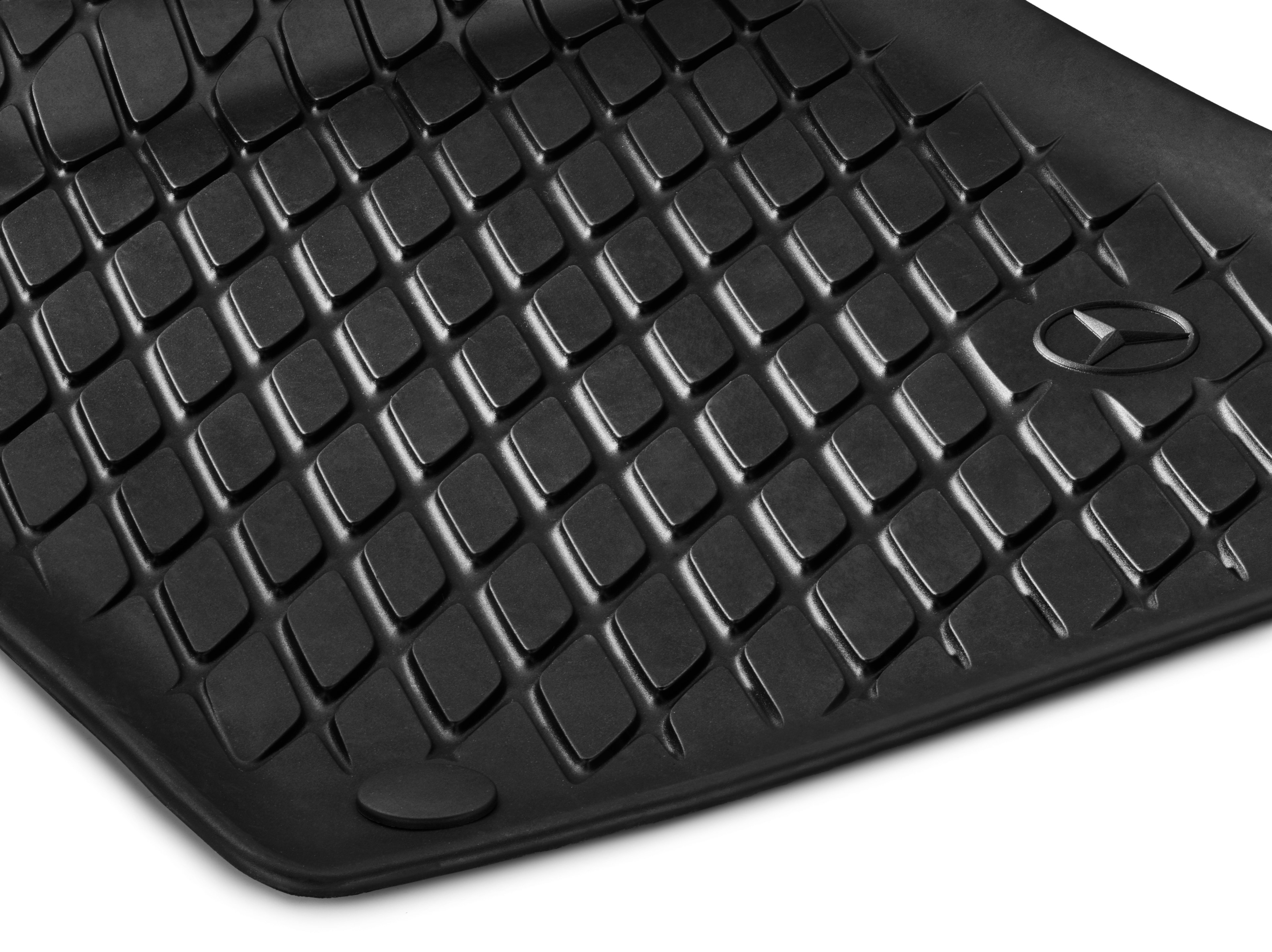 All-season floor mats Dynamic Squares, Driver/front passenger's mat, Set of 2 - LHD, black