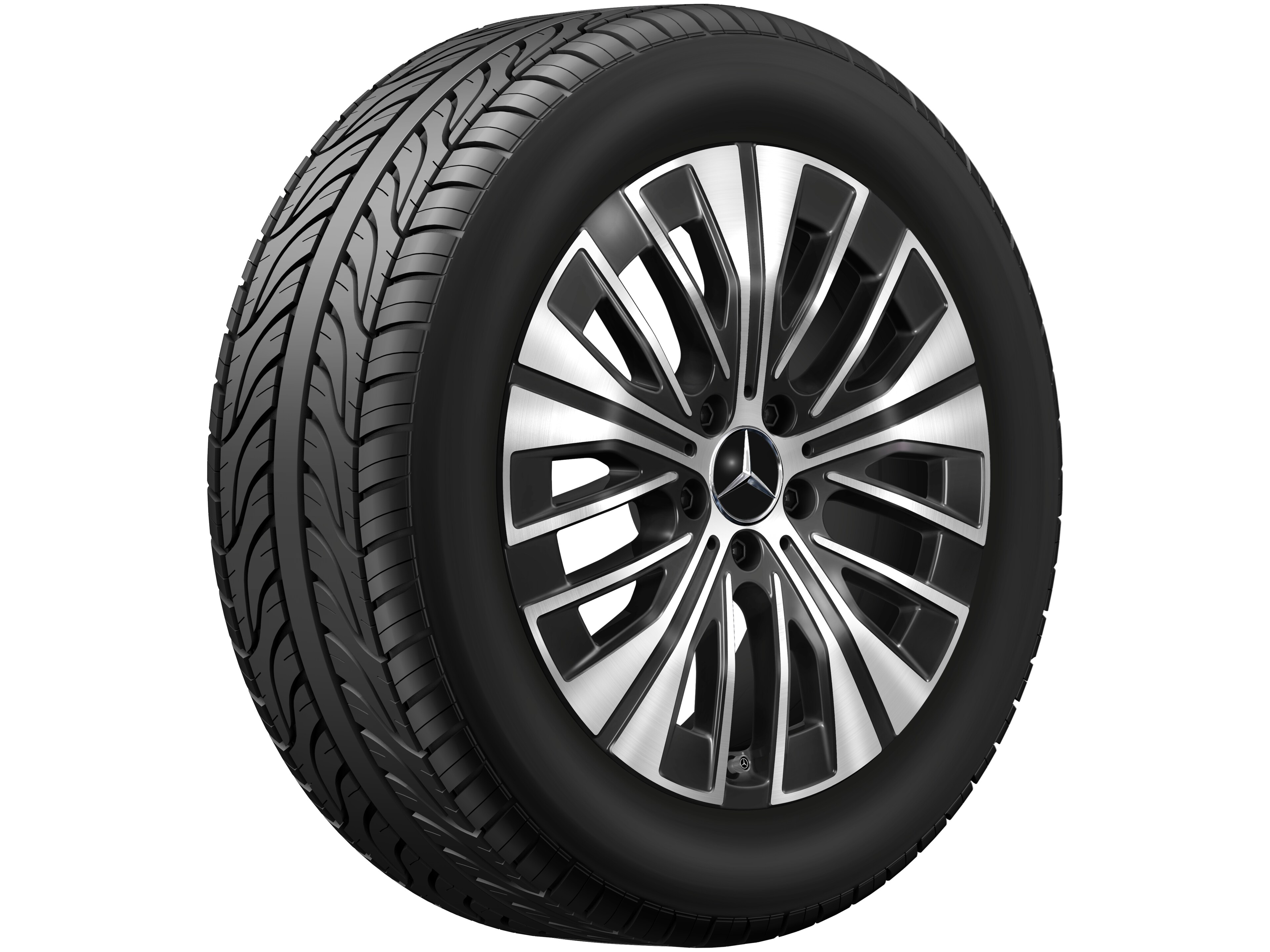 5-triple-spoke wheel, 45.7 cm (18-inch) - 7,5 J x 18 ET 53,5, black, high-sheen