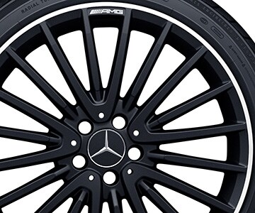 AMG multi-spoke wheel, 50.8 cm (20-inch), High-sheen rim flange - 8 J x 20 ET 43,5, matt black, high-sheen