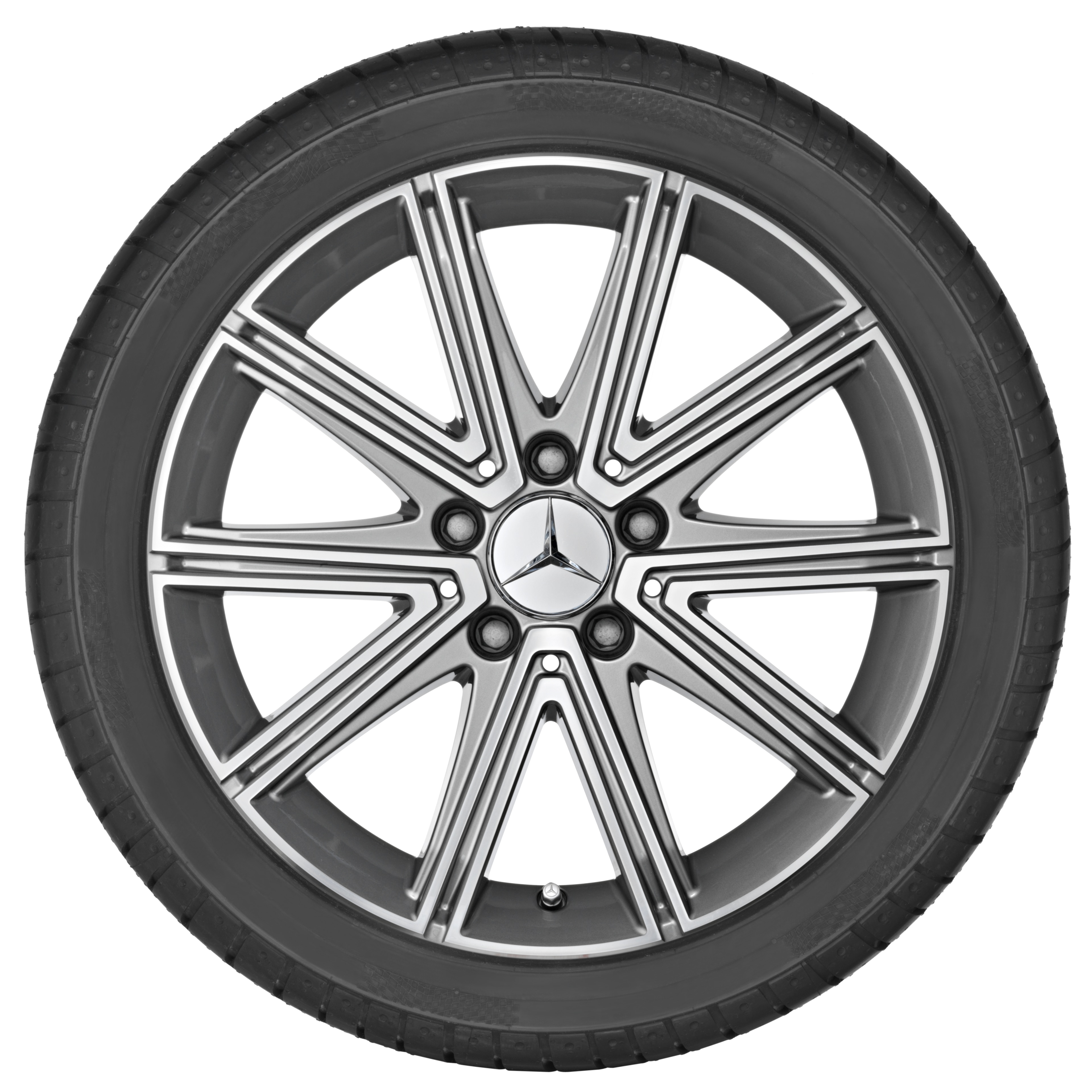 10-spoke wheel, 43.2 cm (17-inch), High-sheen finish - 8,5 J x 17 ET 36, palladium silver, high-sheen