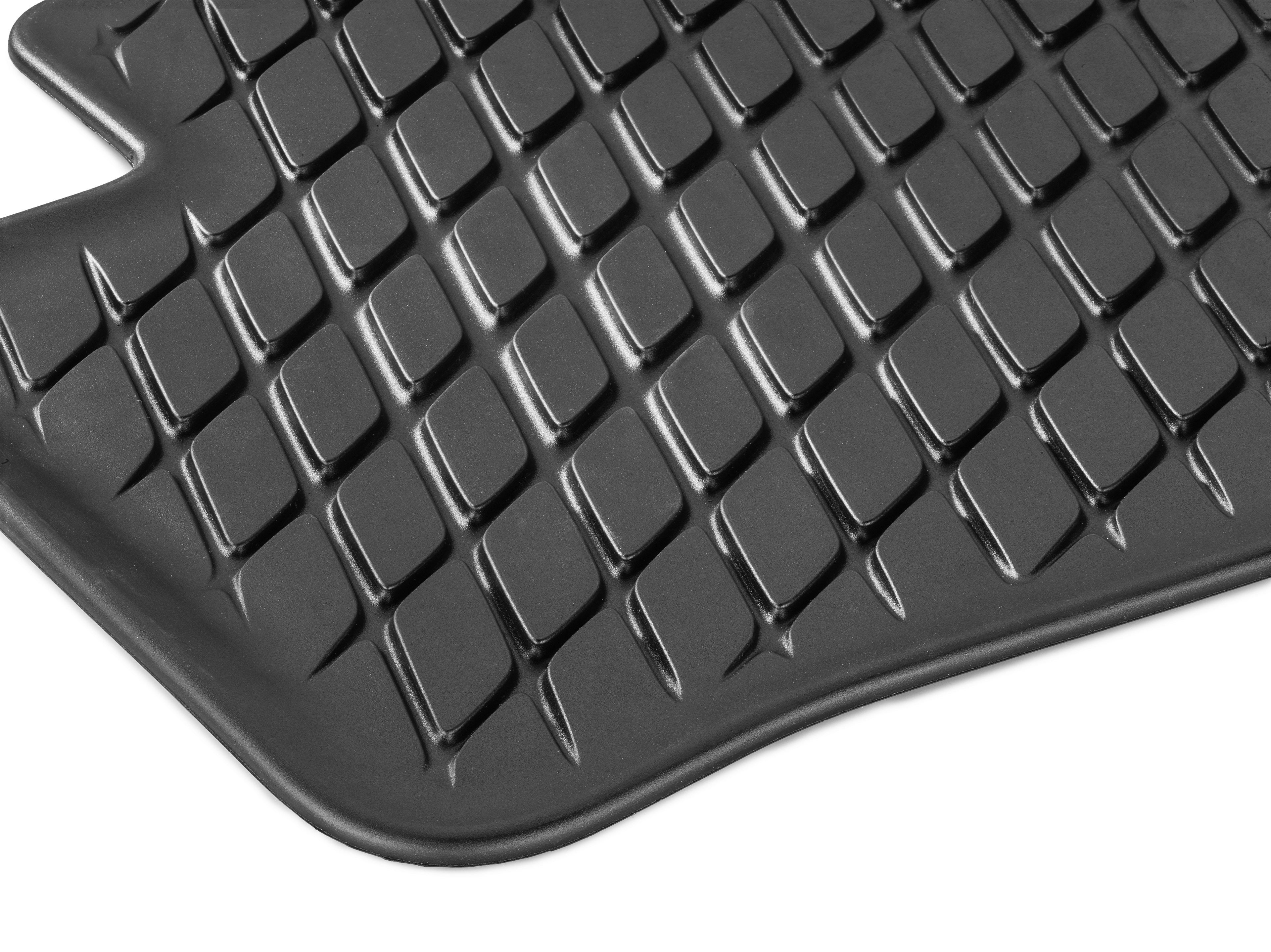 All-season floor mats Dynamic Squares, Rear, Set of 2 - LHD/RHD, black