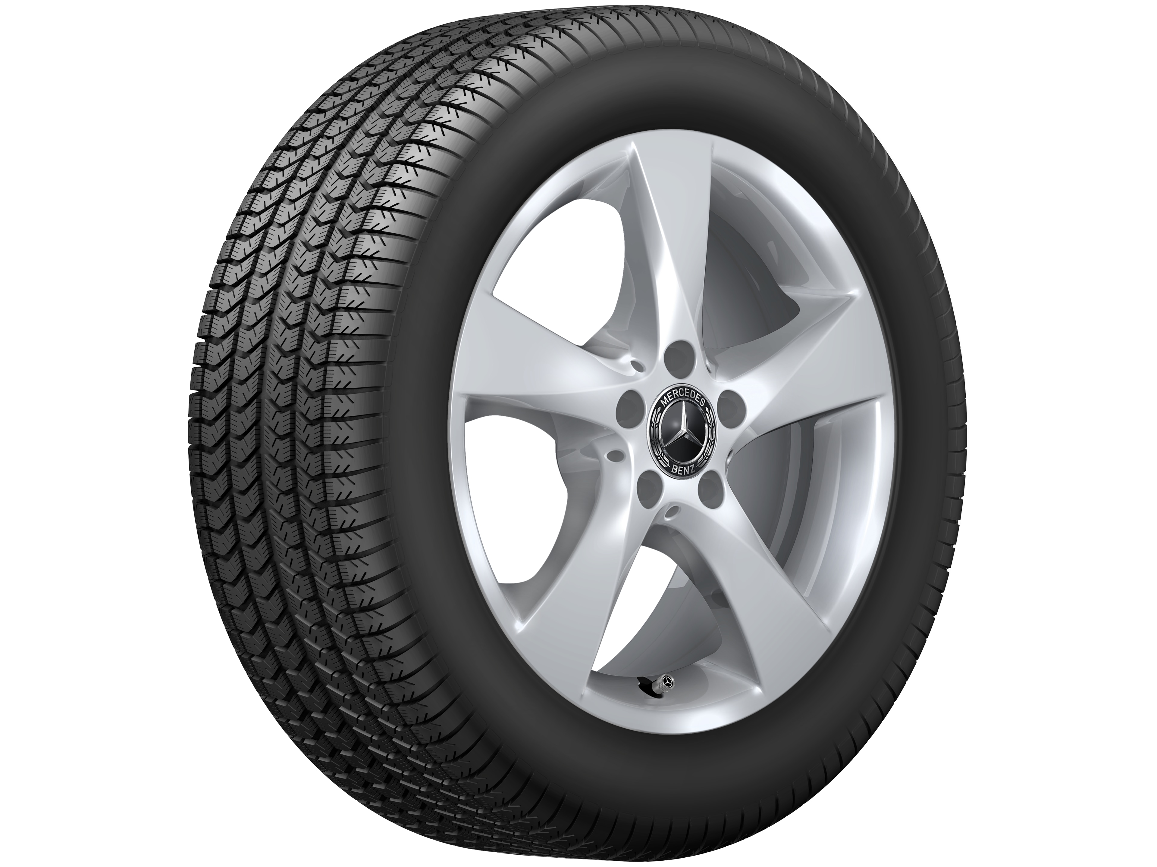 5-spoke wheel, 43.2 cm (17-inch) - 7 J x 17 ET 51, vanadium silver, painted