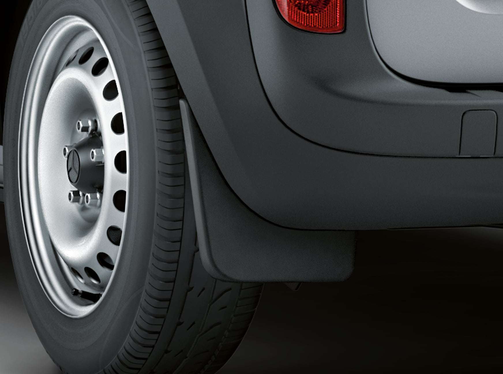 Mud flaps, Set, rear - black
