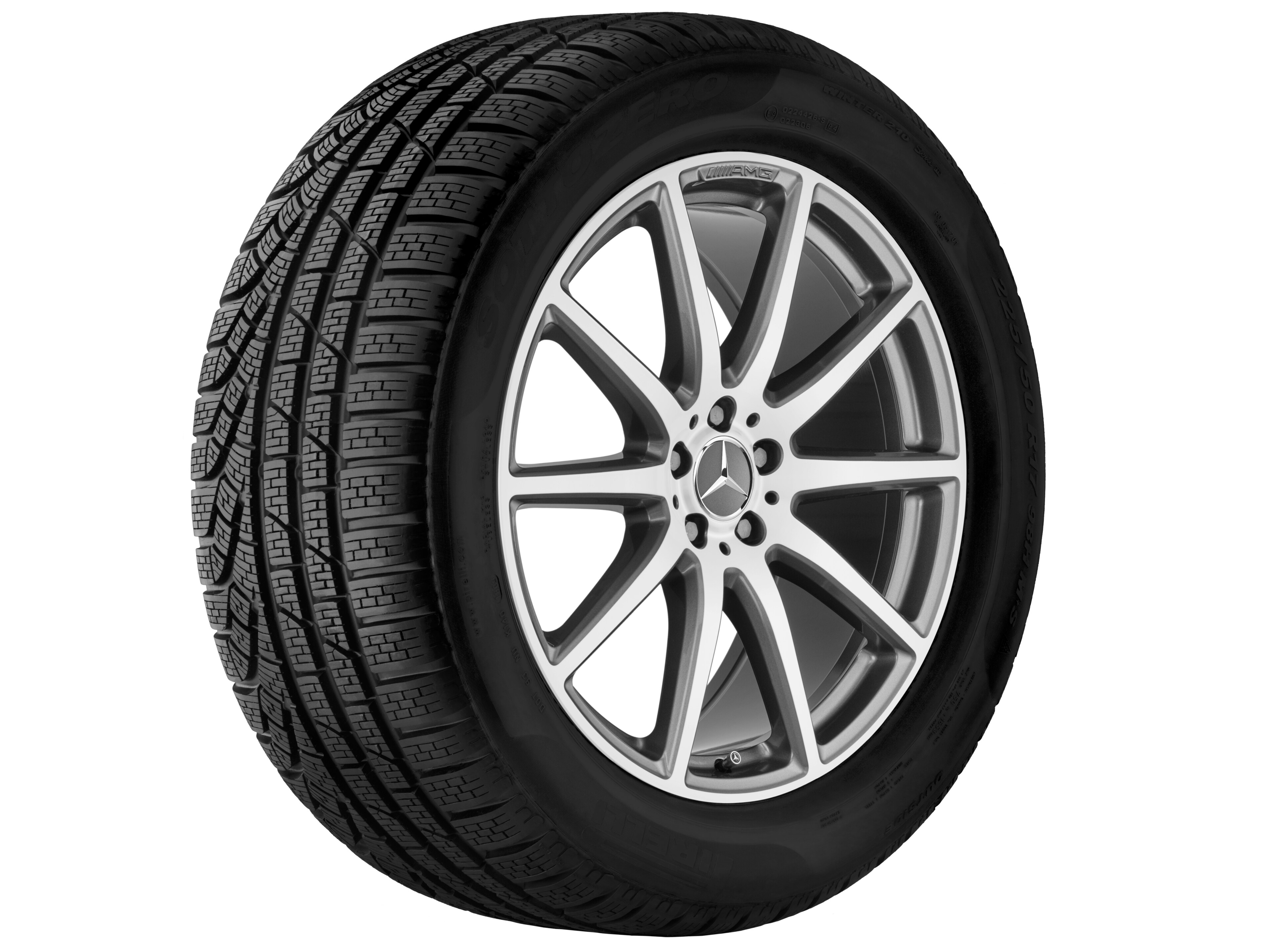 AMG 10-spoke wheel, 53.3 cm (21-inch) - 11,5 J x 21 ET 42, titanium grey, high-sheen