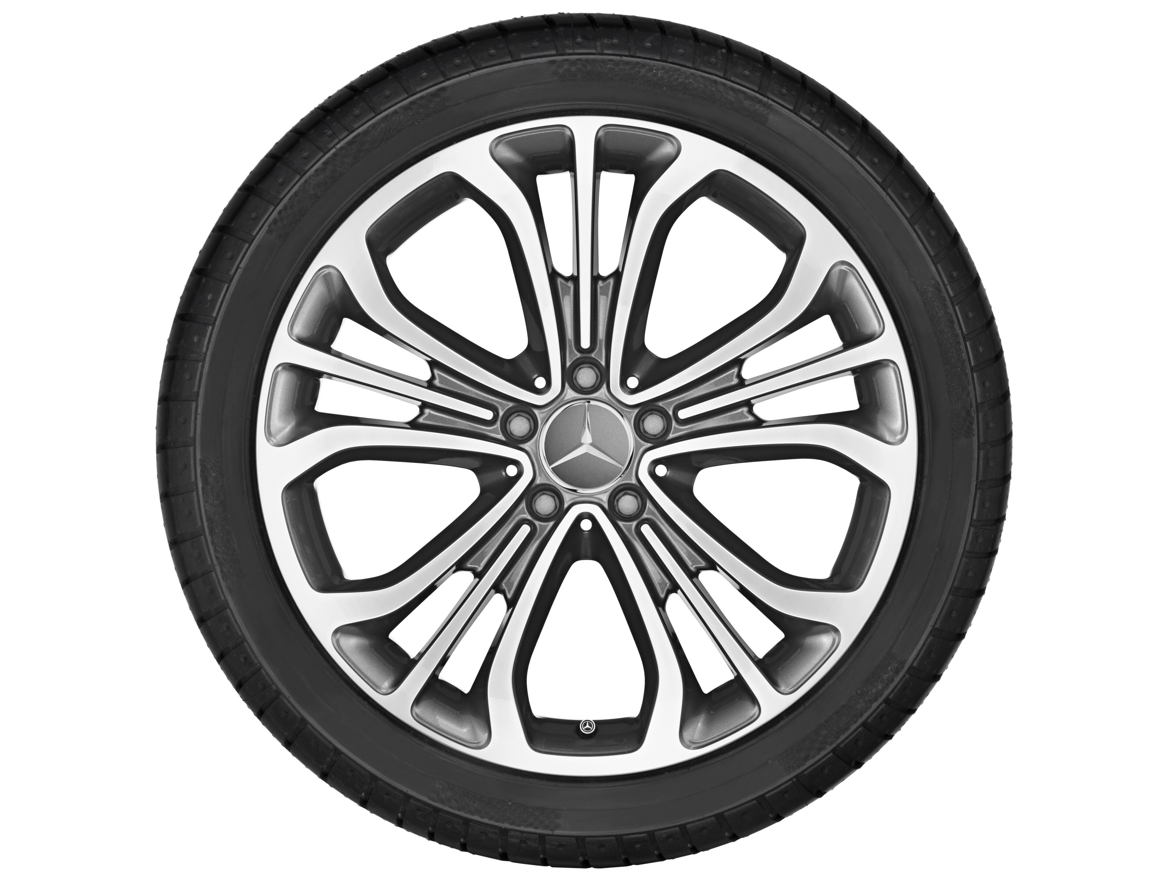 5-triple-spoke wheel, 48.3 cm (19-inch) - 8,5 J x 19 ET 36, himalaya grey, high-sheen