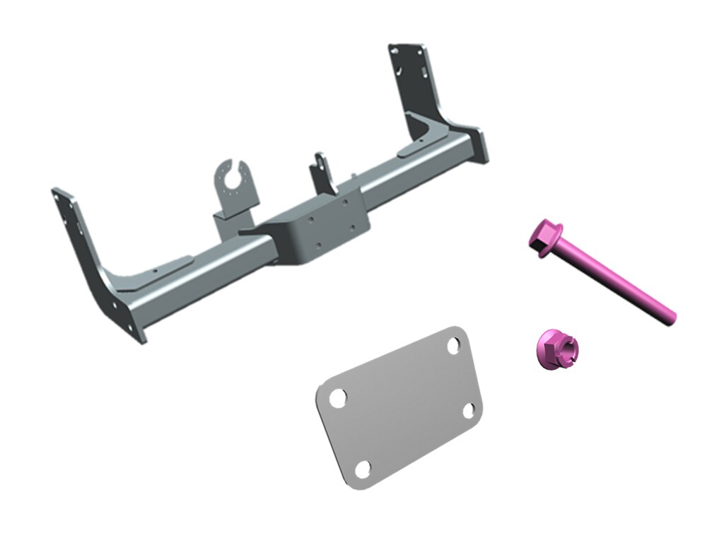 Trailer hitch, Crossmember, For cab/double cab with wheelbase A1-A3 as 3.0 t and 3.5 t with 2.0 t trailer load - Steel, black