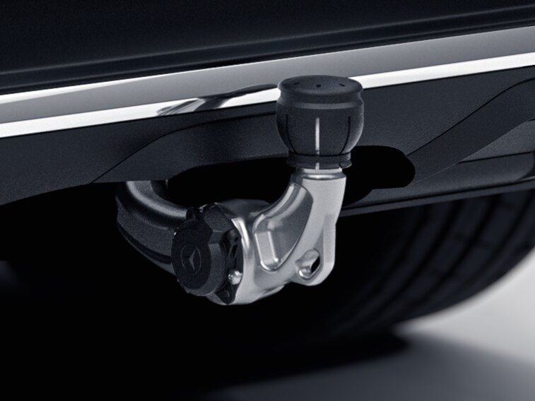 Trailer hitch, fully power-adjustable tilt-down, without electrical set - Steel