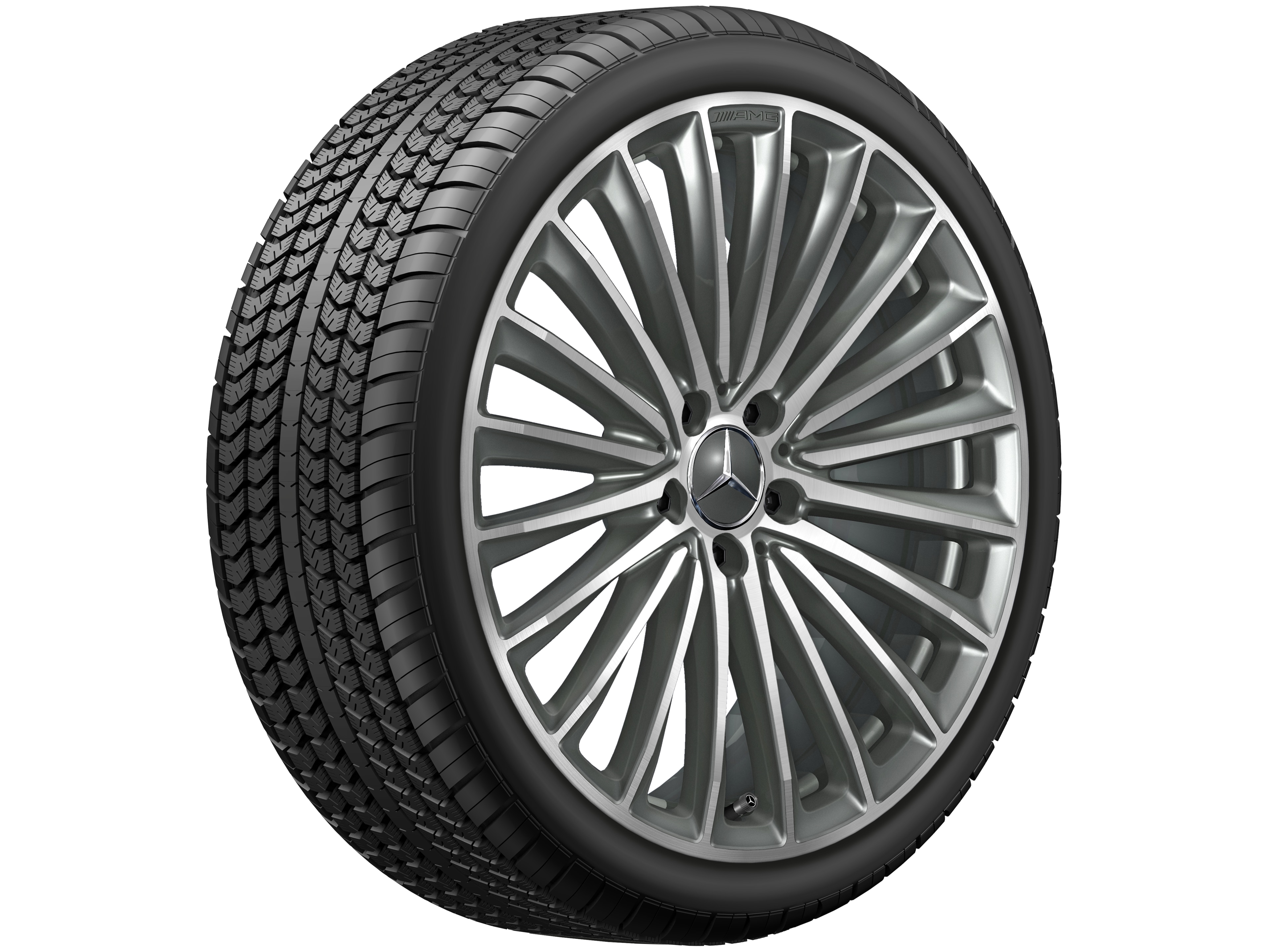 AMG multi-spoke wheel, 50.8 cm (20-inch) - 8 J x 20 ET 33, titanium grey, high-sheen