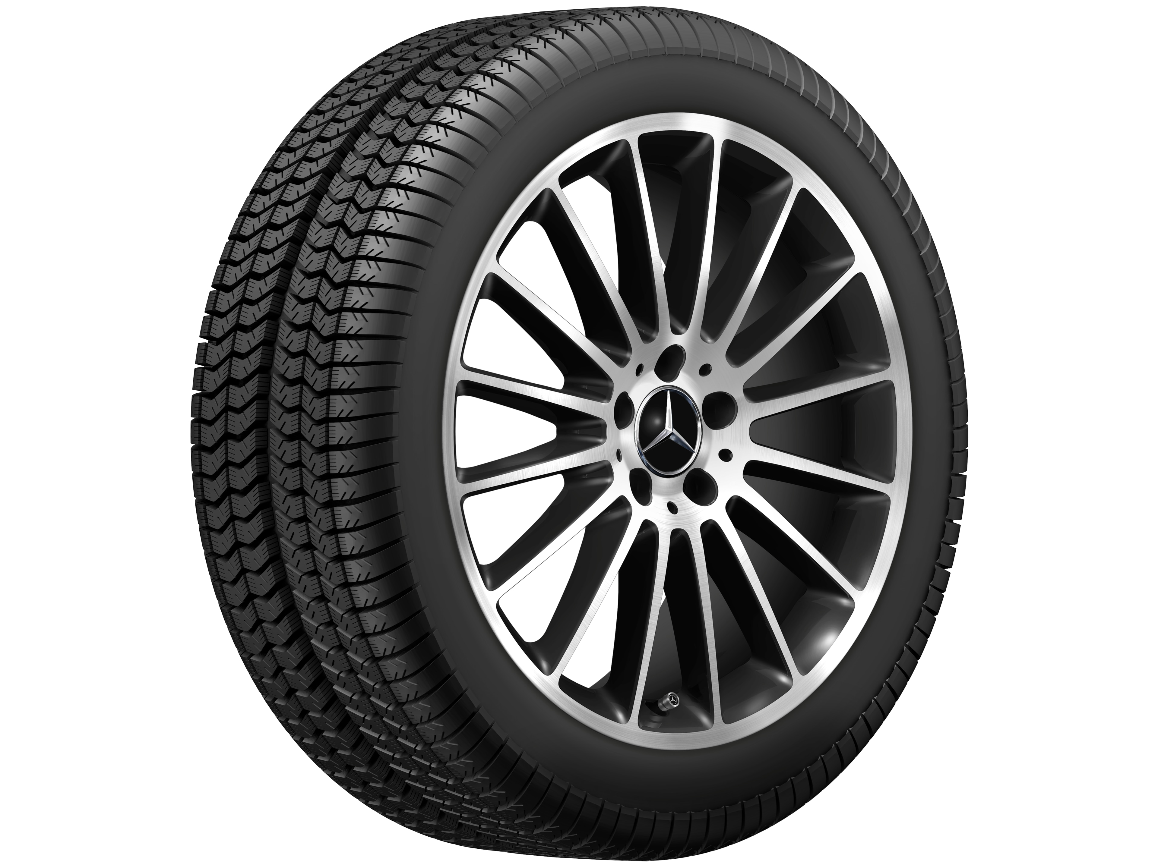 16-spoke wheel, 48.3 cm (19-inch) - 8 J x 19 ET 52, black, high-sheen