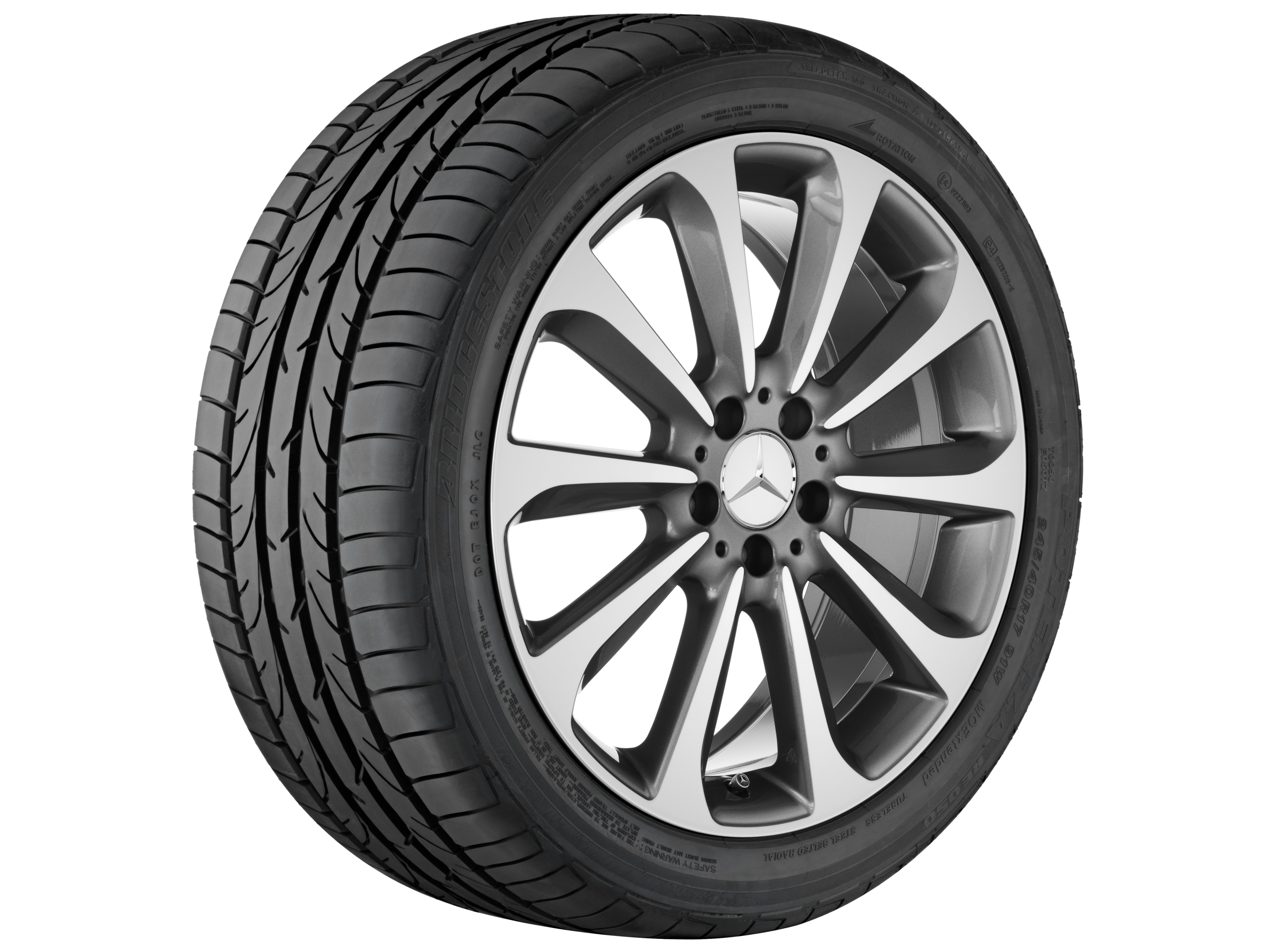 10-spoke wheel, 48.3 cm (19-inch), High-sheen finish - 7,5 J x 19 ET 44, himalaya grey, high-sheen
