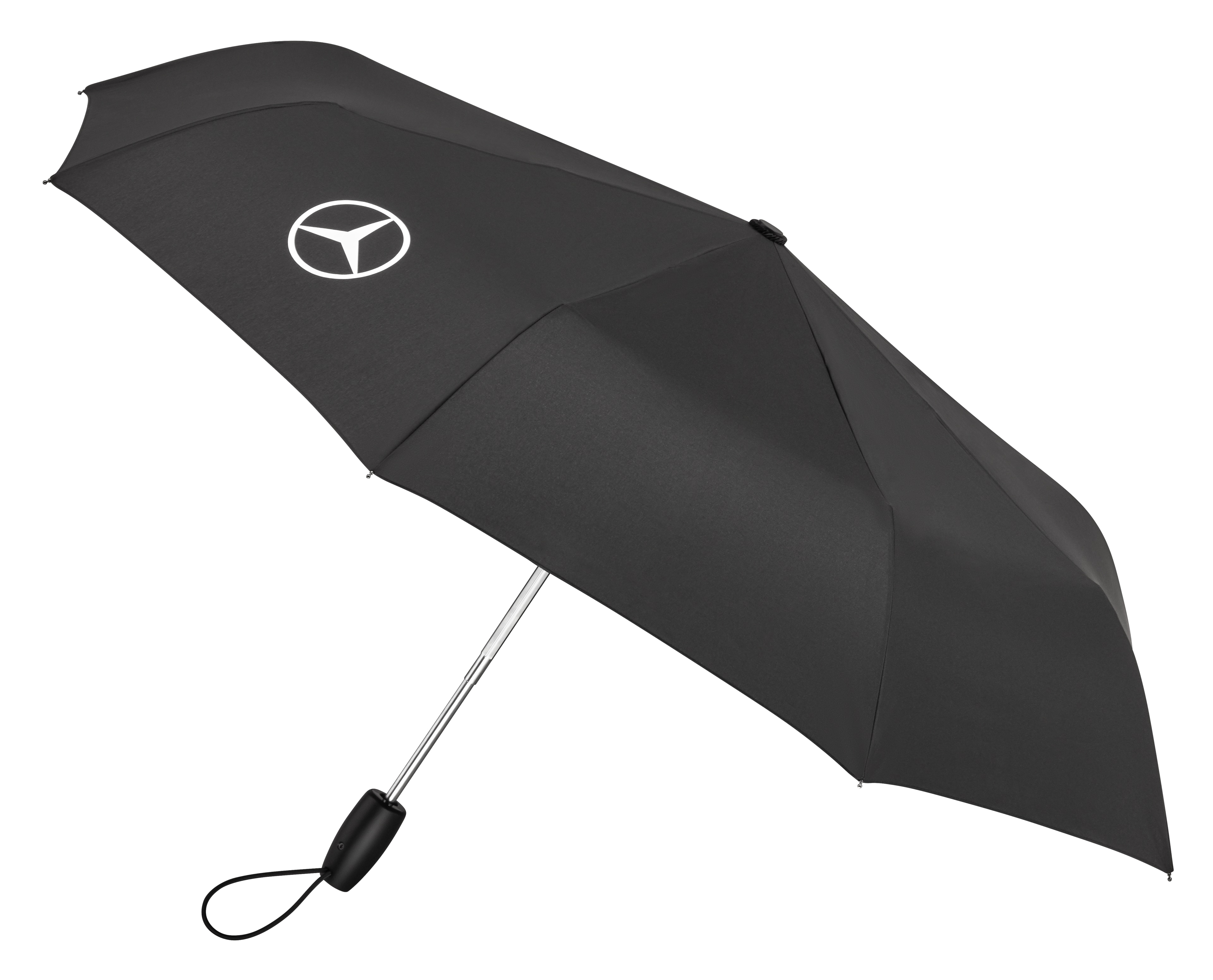 compact umbrella - black, Steel / Plastic / Polyester (recycled)