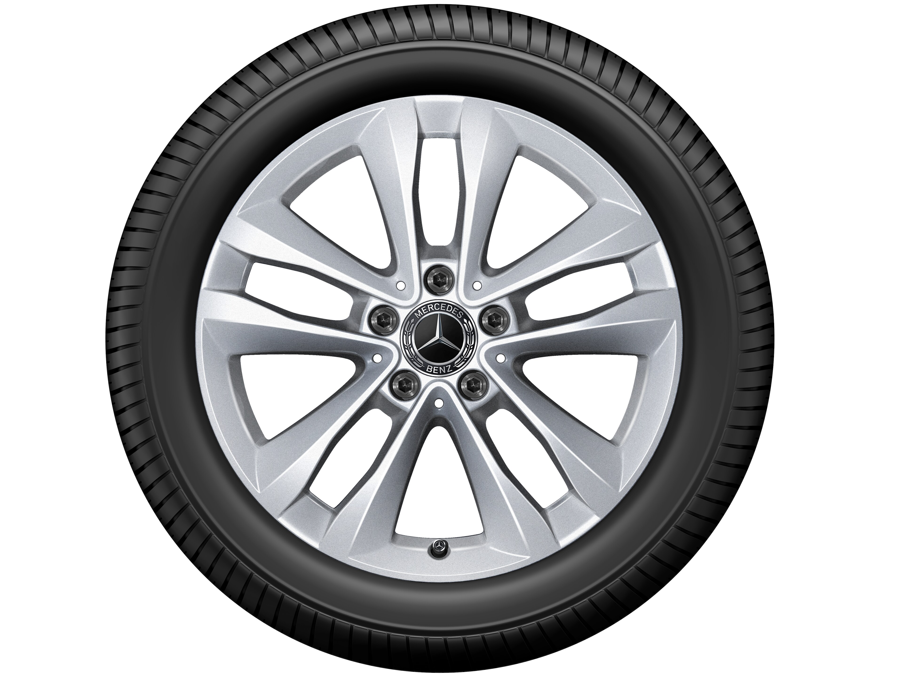 5-twin-spoke wheel, 43.2 cm (17-inch) - 7 J x 17 ET 48,5, vanadium silver, painted