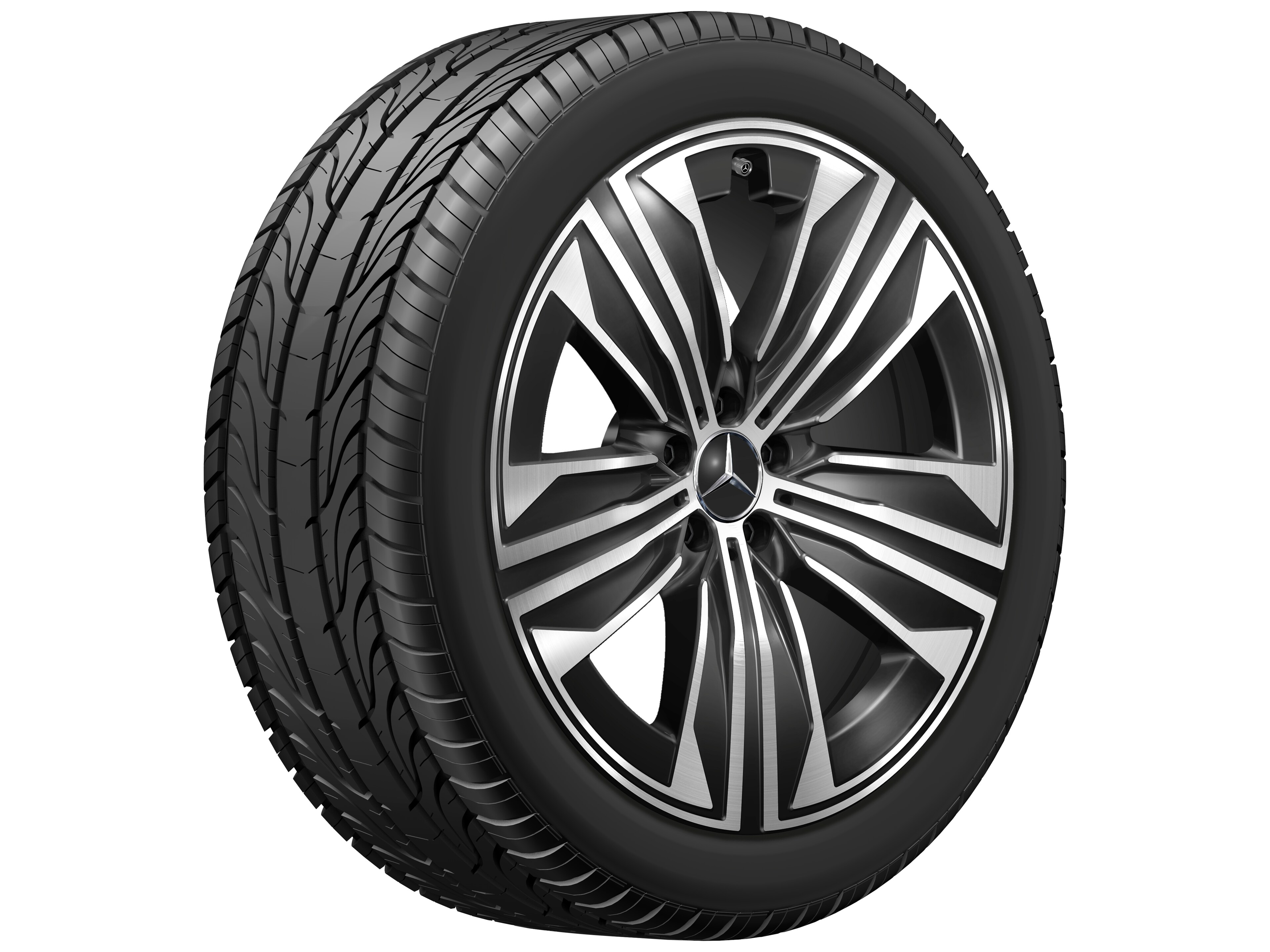 5-spoke wheel, Aero, 53.3 cm (21-inch), High-sheen finish - 9,5 J x 21 ET 30,1, black, high-sheen